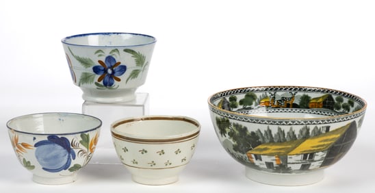 BRITISH CERAMIC HOLLOWARE ARTICLES, LOT OF FOUR