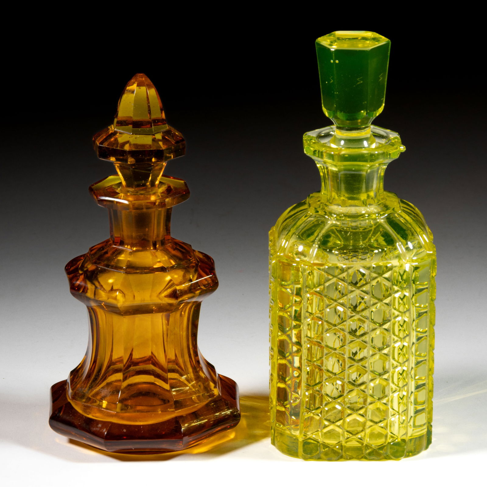 ASSORTED GLASS COLOGNE / PERFUME BOTTLES, LOT OF TWO (1 of 1)