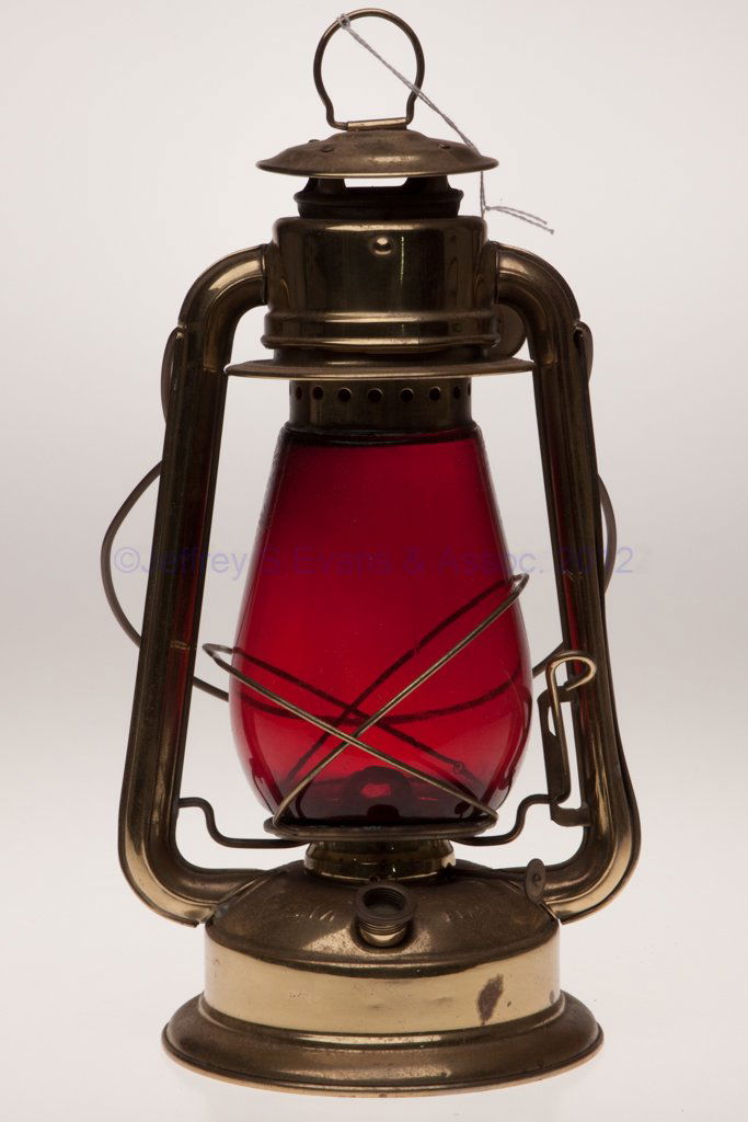 C. T. HAM MANUFACTURING CO. "GEM" BRASS COLD BLAST: C. T. HAM MANUFACTURING CO. "GEM" BRASS COLD BLAST TUBULAR LANTERN, polished, bail handle, top of font impressed "GEM COLD BLAST" and "C. T. HAM MFG. CO. / ROCHESTER. N.Y. U.S.A.", side-refill feature