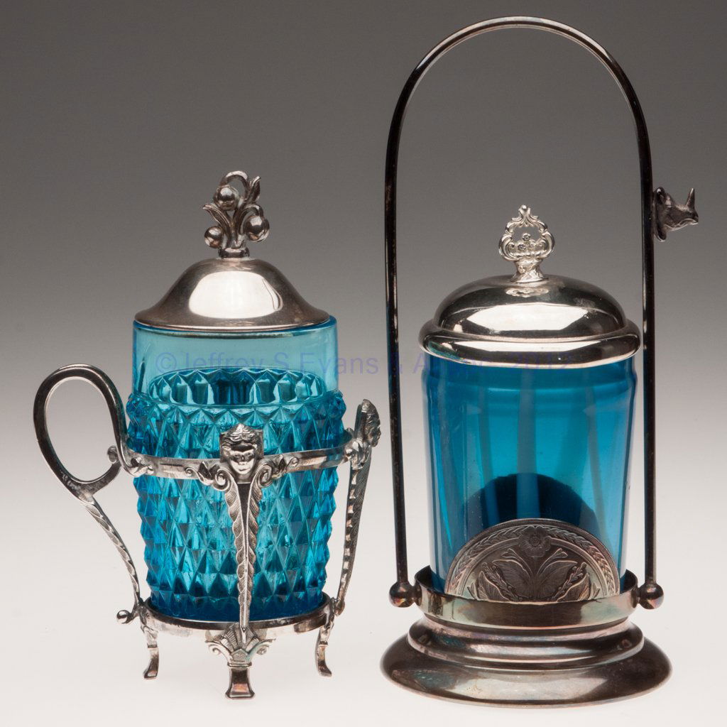 1507 ASSORTED PICKLE CASTERS, LOT OF TWO