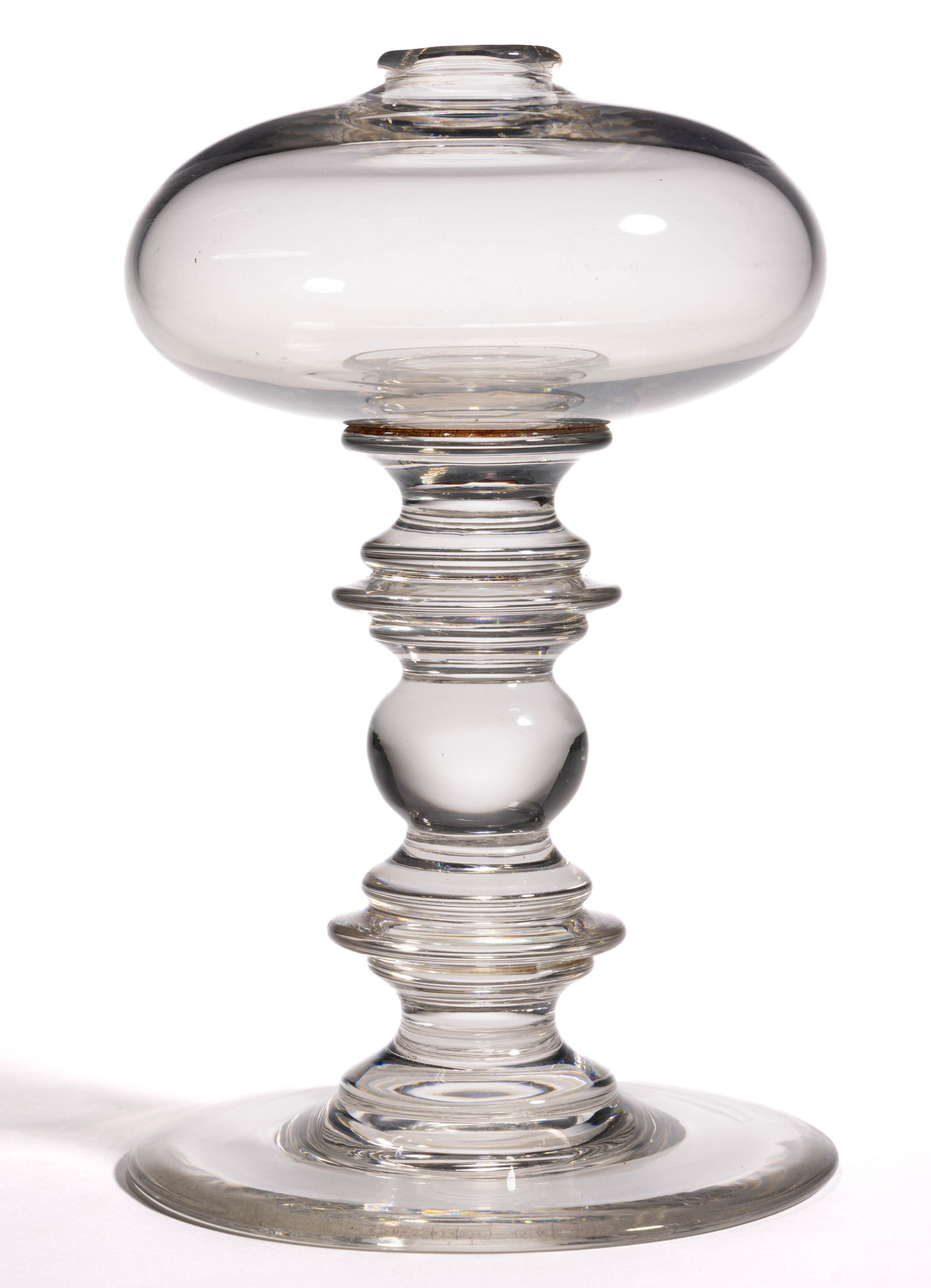 FREE-BLOWN FLUID / KEROSENE STAND LAMP (1 of 1)