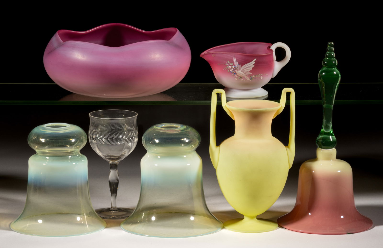 ASSORTED VICTORIAN GLASS ARTICLES, LOT OF SEVEN (1 of 1)