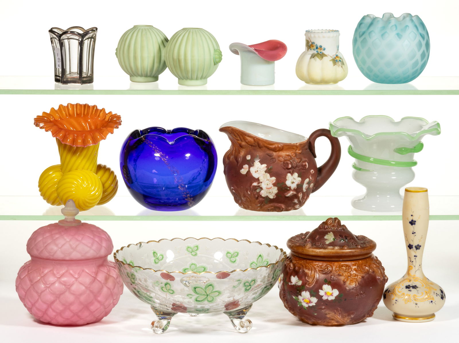 ASSORTED VICTORIAN GLASS ARTICLES, LOT OF 13 (1 of 1)