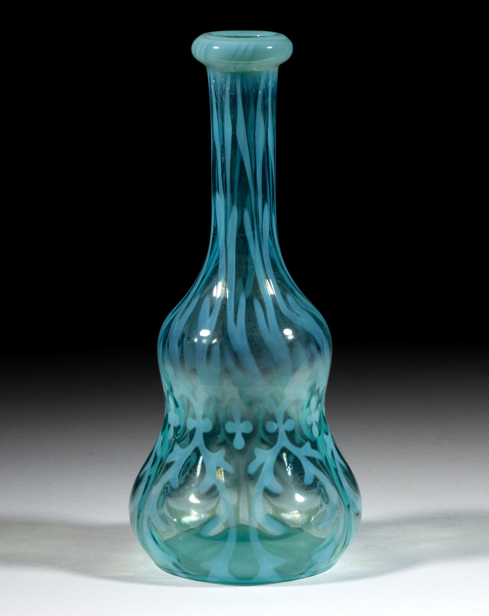 OPALINE BROCADE / SPANISH LACE BITTERS / BARBER'S BOTTLE (1 of 1)