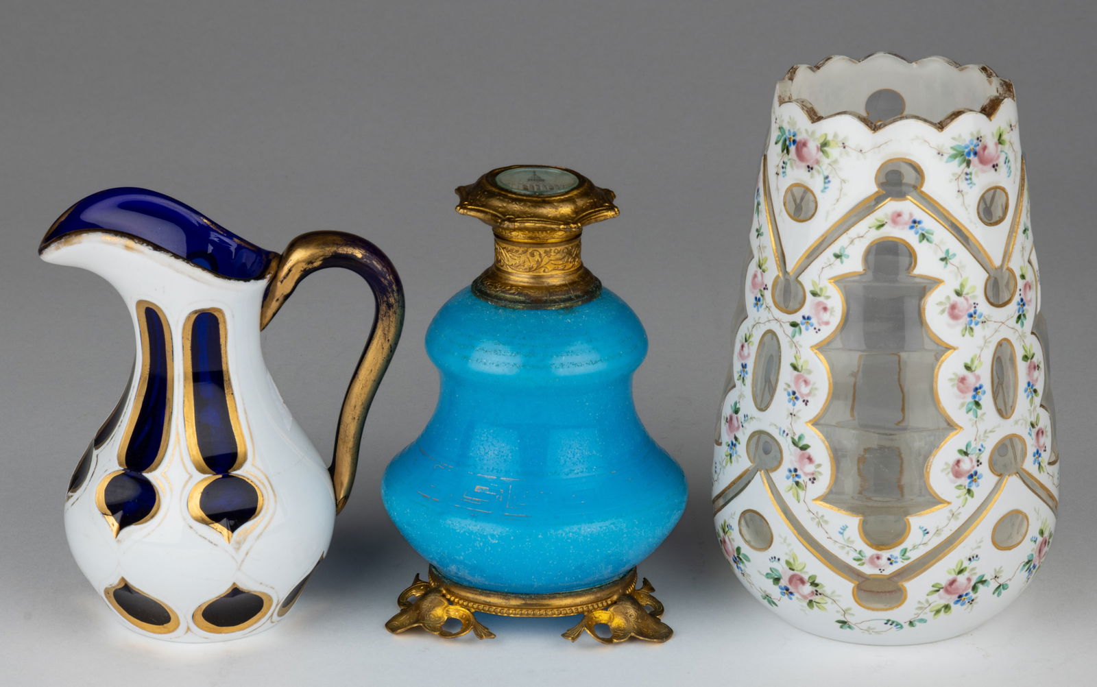 EUROPEAN GLASS ARTICLES, LOT OF THREE (1 of 1)