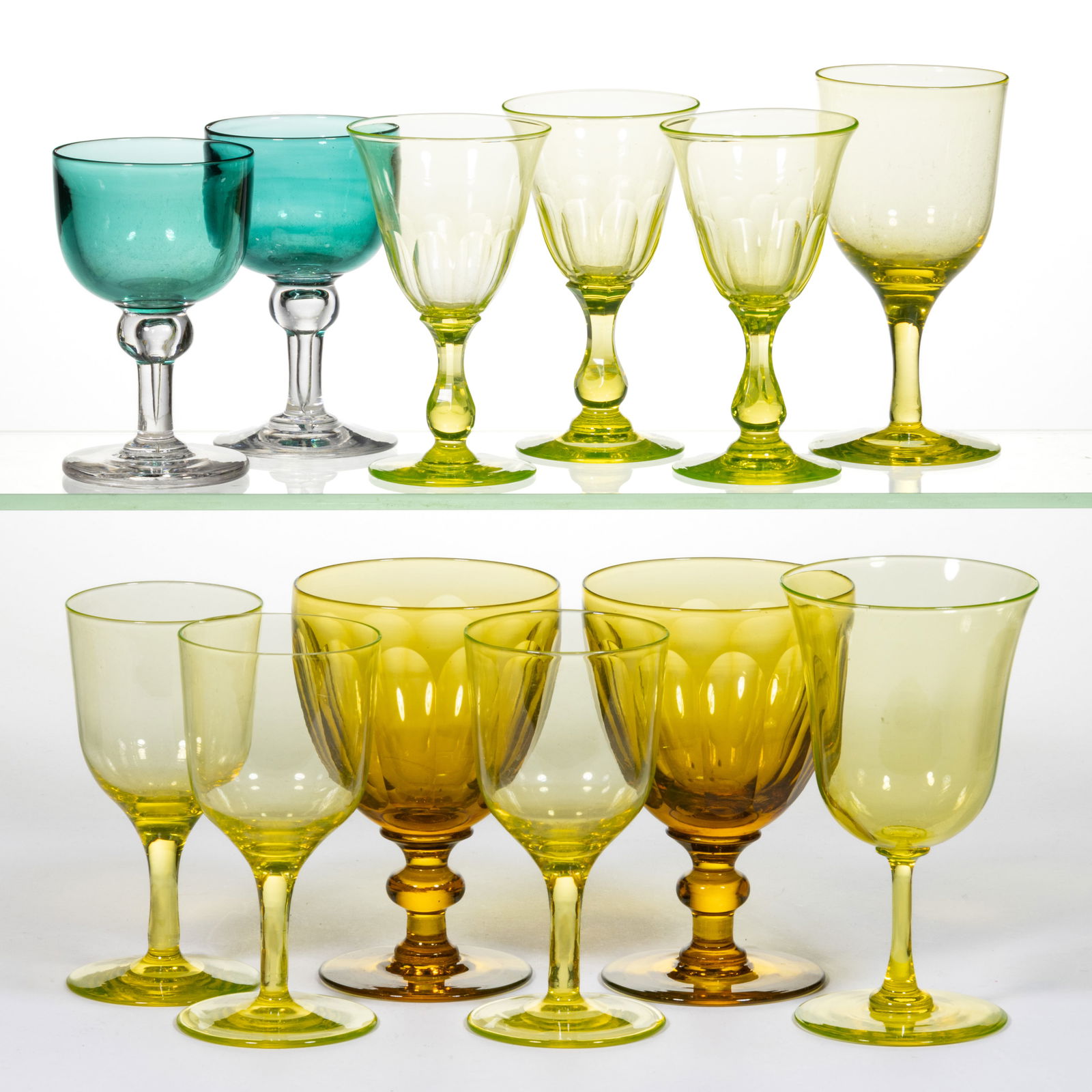 ASSORTED FREE-BLOWN DRINKING ARTICLES, LOT OF 12 (1 of 1)