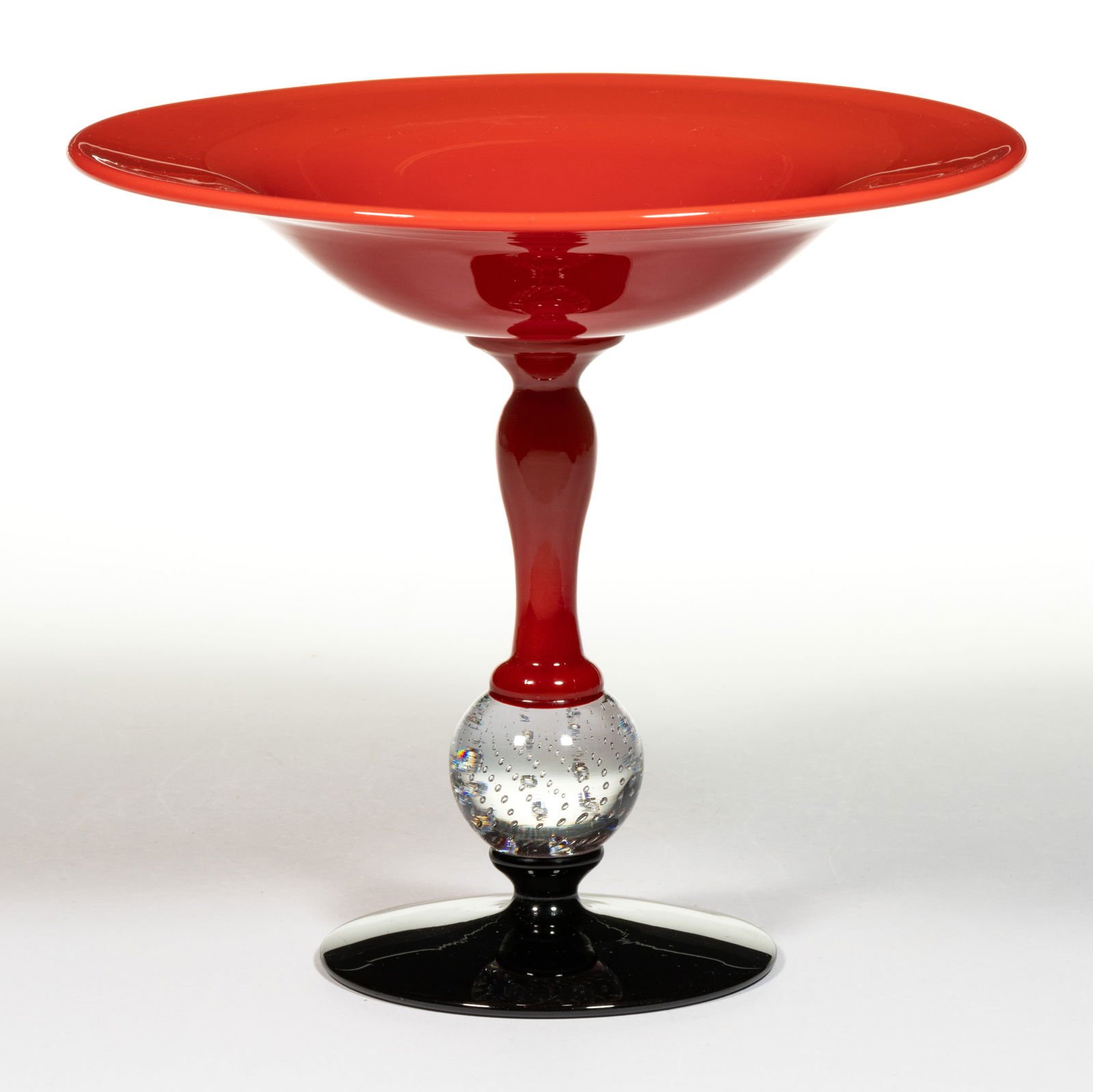 PAIRPOINT FLAMBEAU ART GLASS COMPOTE (1 of 1)