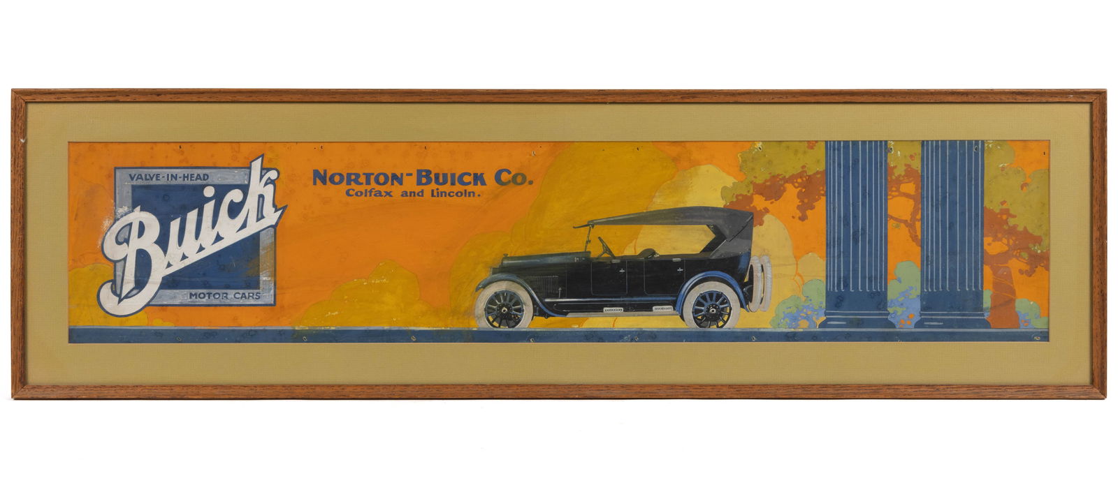 ADOLPH TREIDLER (AMERICAN, 1886-1981), ATTRIBUTED, BUICK ADVERTISING / ILLUSTRATION ART / PAINTING (1 of 2)
