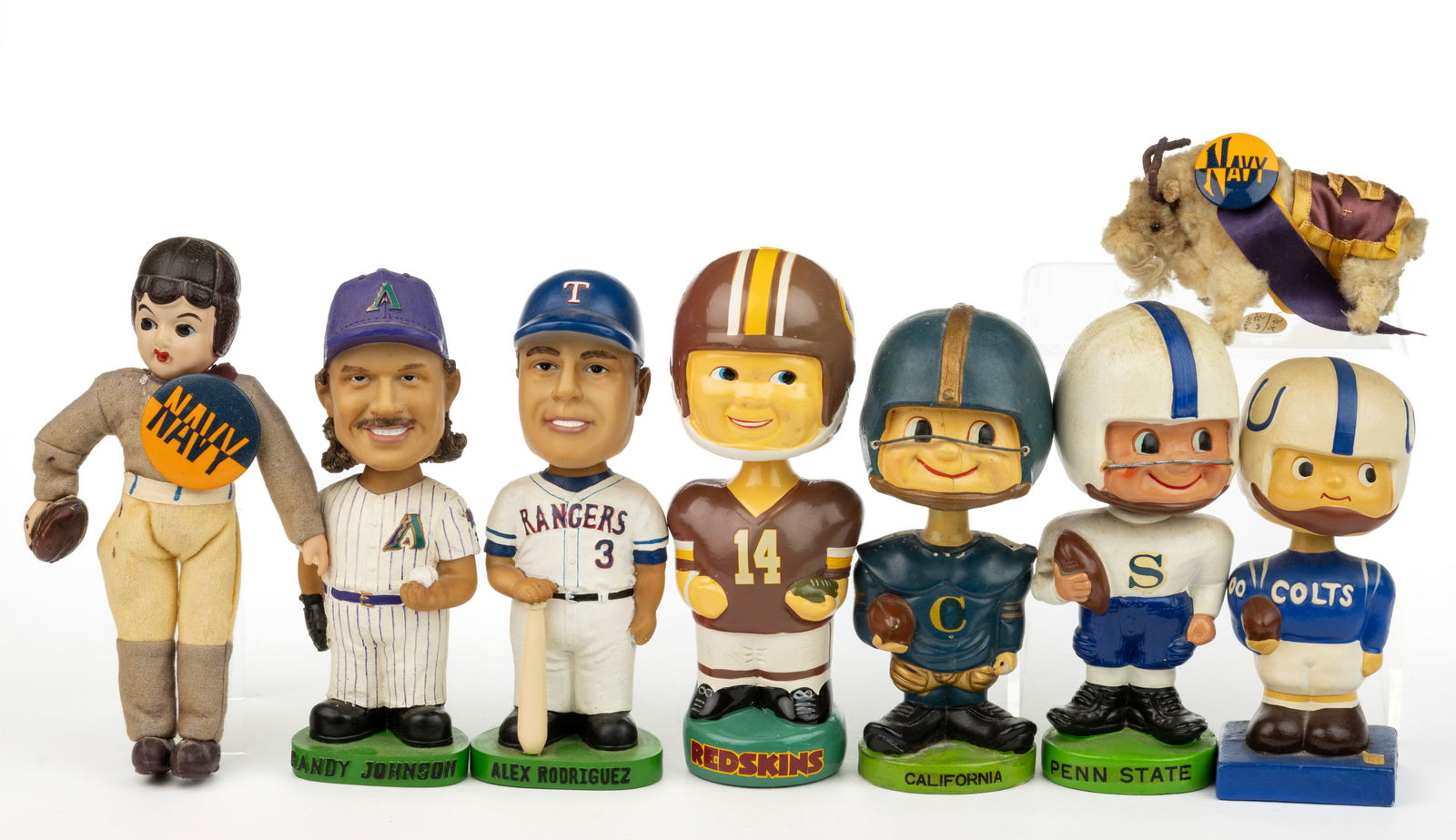 VINTAGE SPORTING BOBBLEHEADS AND ARTICLES, LOT OF EIGHT (1 of 1)