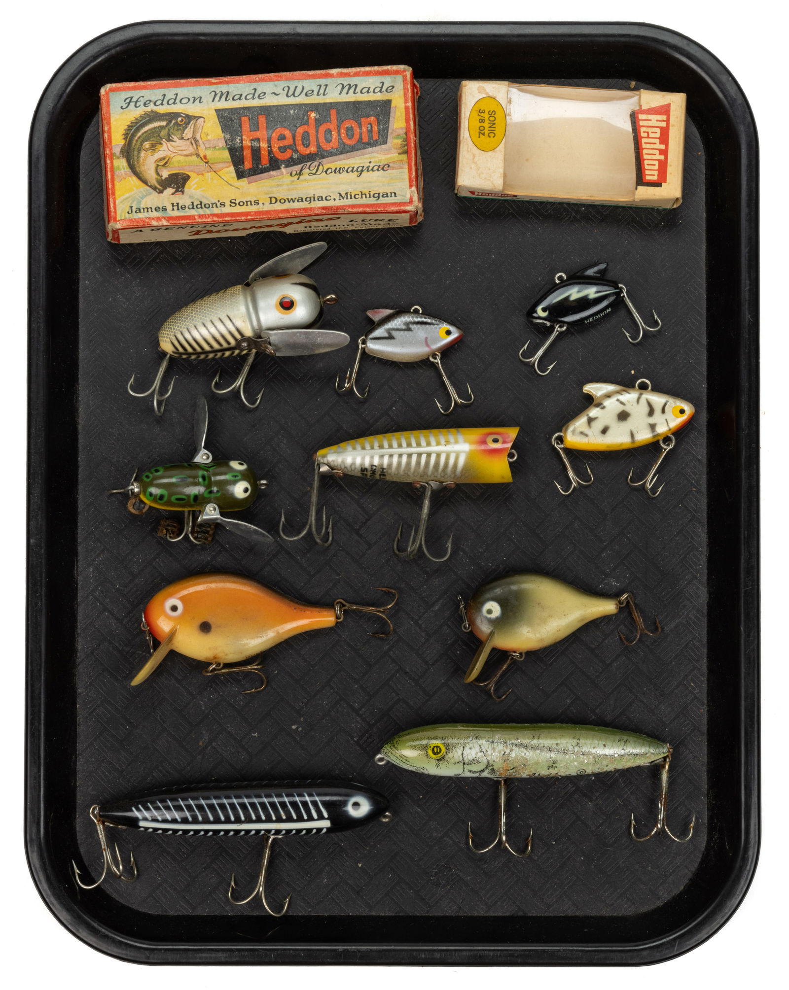 VINTAGE HEDDON FISHING LURES, LOT OF SEVEN (1 of 1)