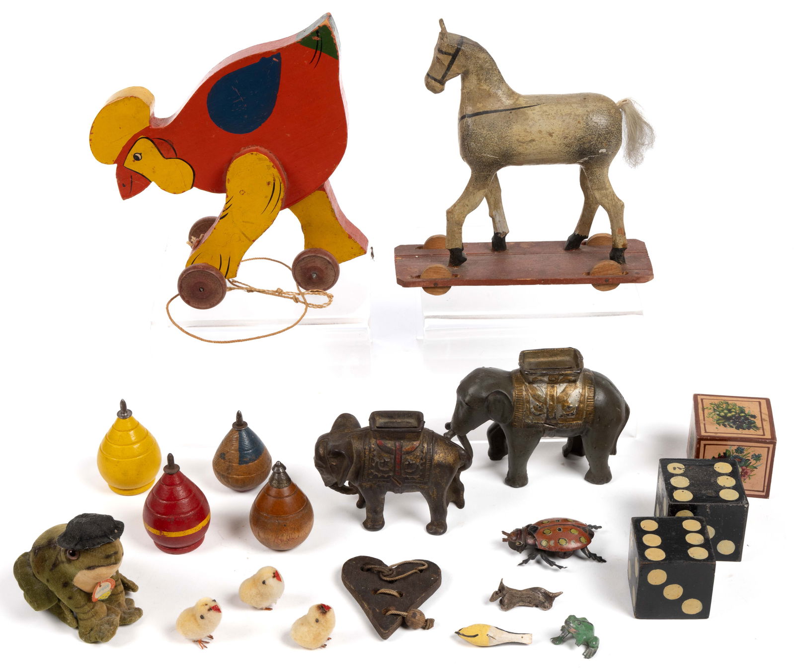 ASSORTED ANTIQUE / VINTAGE CHILDS TOYS, LOT OF 18 (1 of 4)