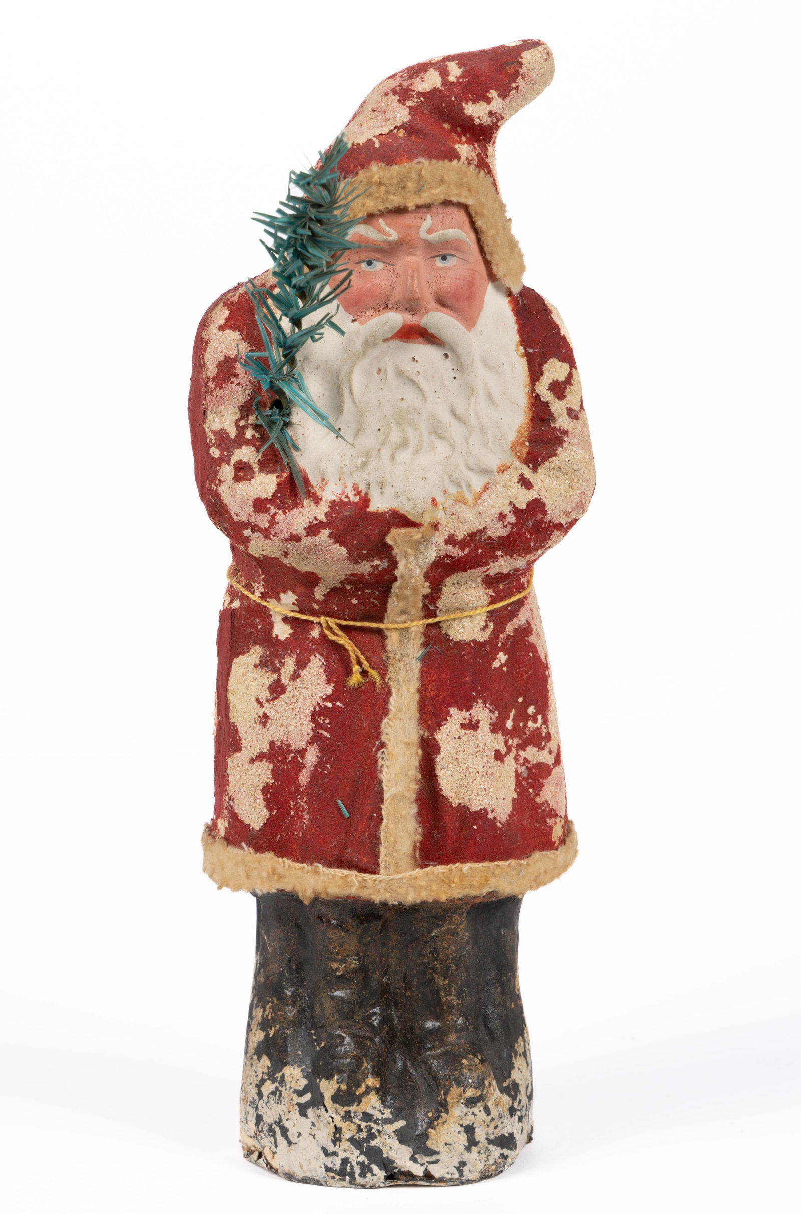 GERMAN PAPIER-MACHE / COMPOSITION FIGURAL BELSNICKEL / SANTA CLAUS CANDY CONTAINER (1 of 4)