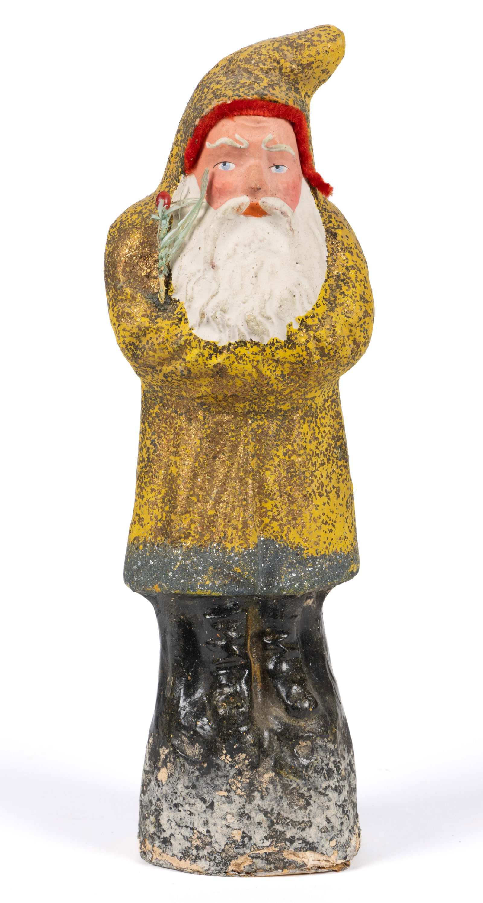 GERMAN PAPIER-MACHE / COMPOSITION FIGURAL BELSNICKEL / SANTA CLAUS CANDY CONTAINER (1 of 4)