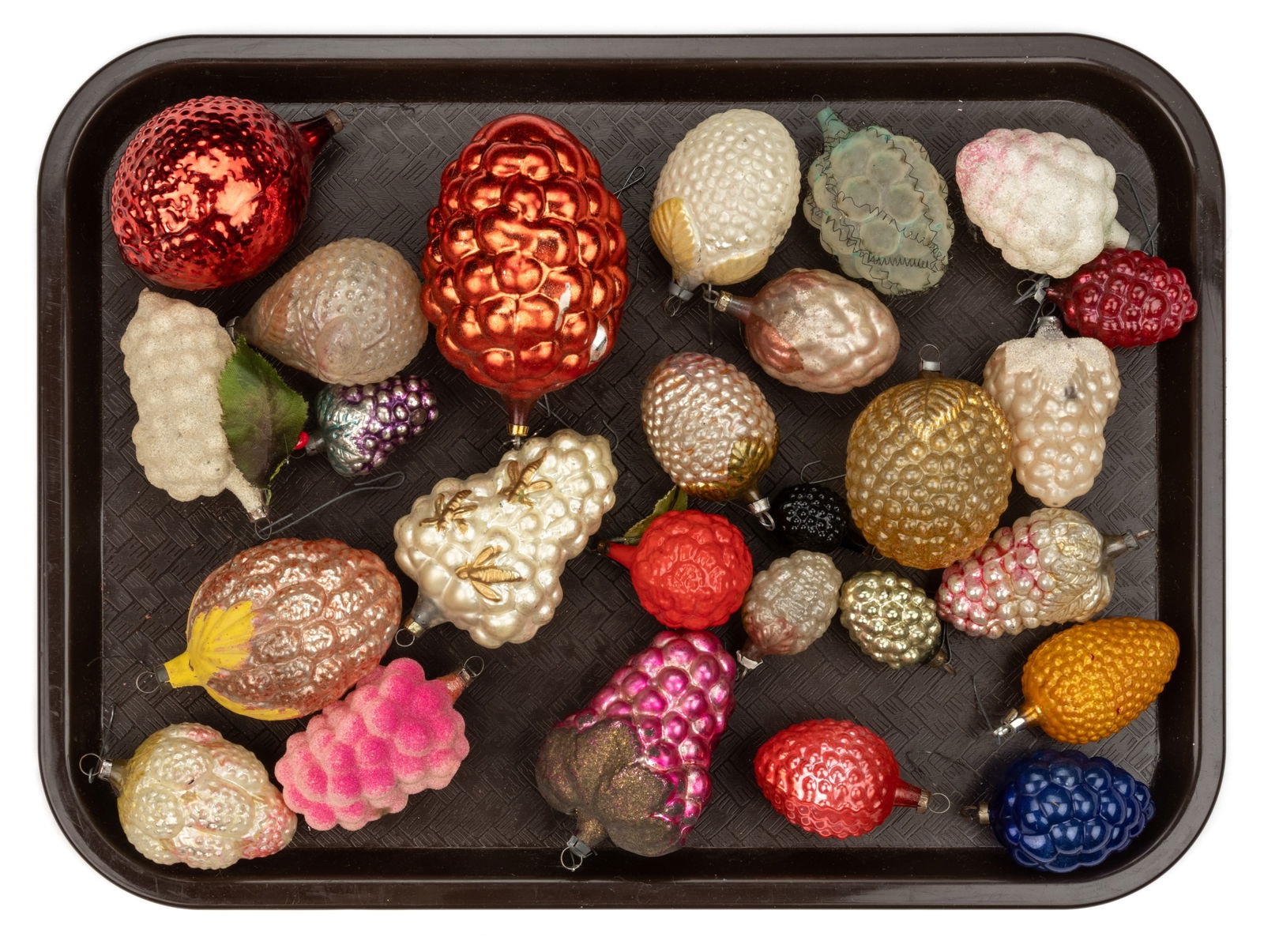 GERMAN BLOWN-GLASS FIGURAL CHRISTMAS ORNAMENTS, LOT OF 26 (1 of 1)