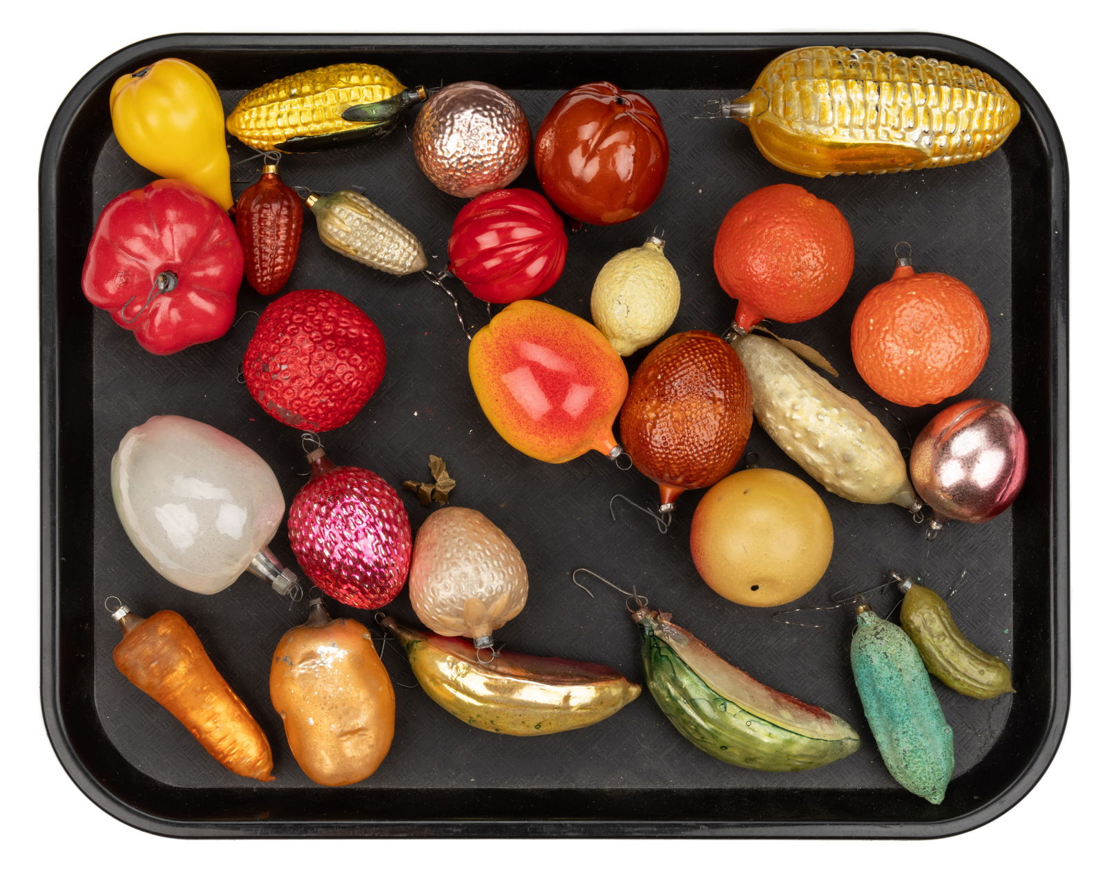 GERMAN BLOWN-GLASS FIGURAL CHRISTMAS ORNAMENTS, LOT OF 27 (1 of 1)