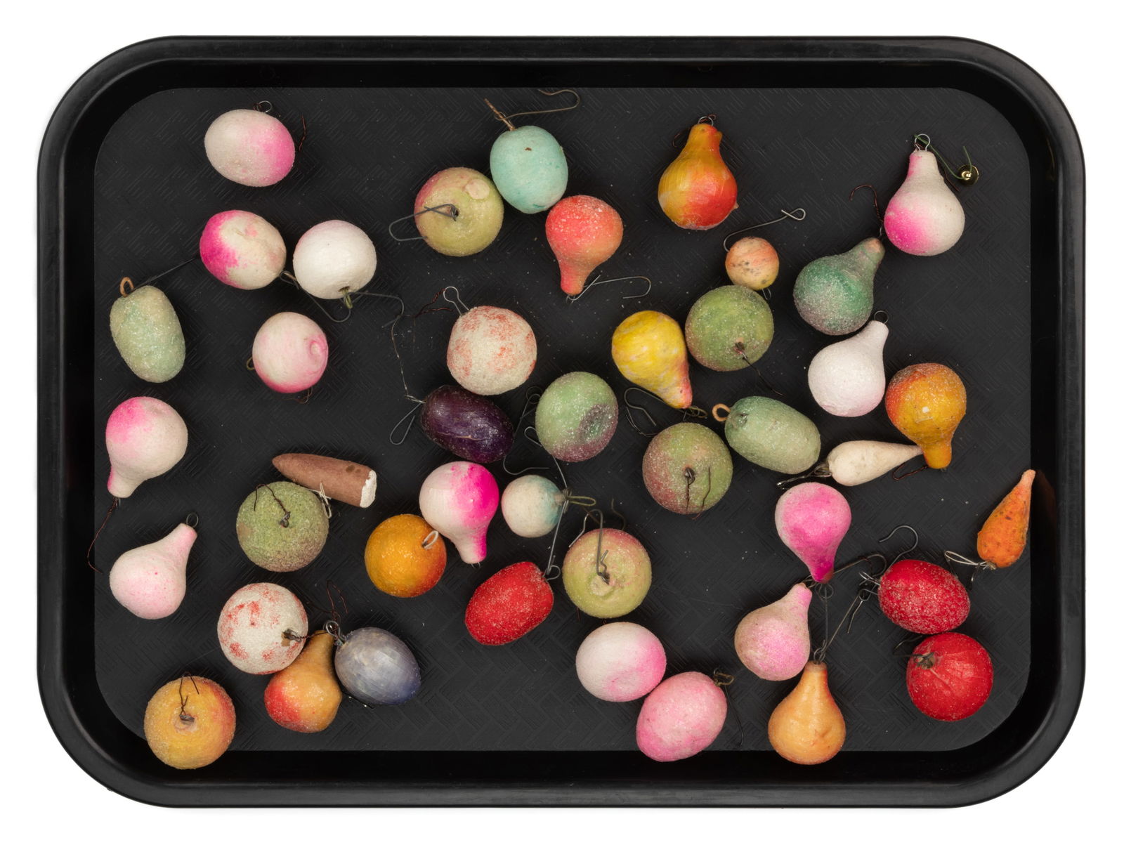 GERMAN SPUN COTTON CHRISTMAS ORNAMENTS, LOT OF 43 (1 of 1)