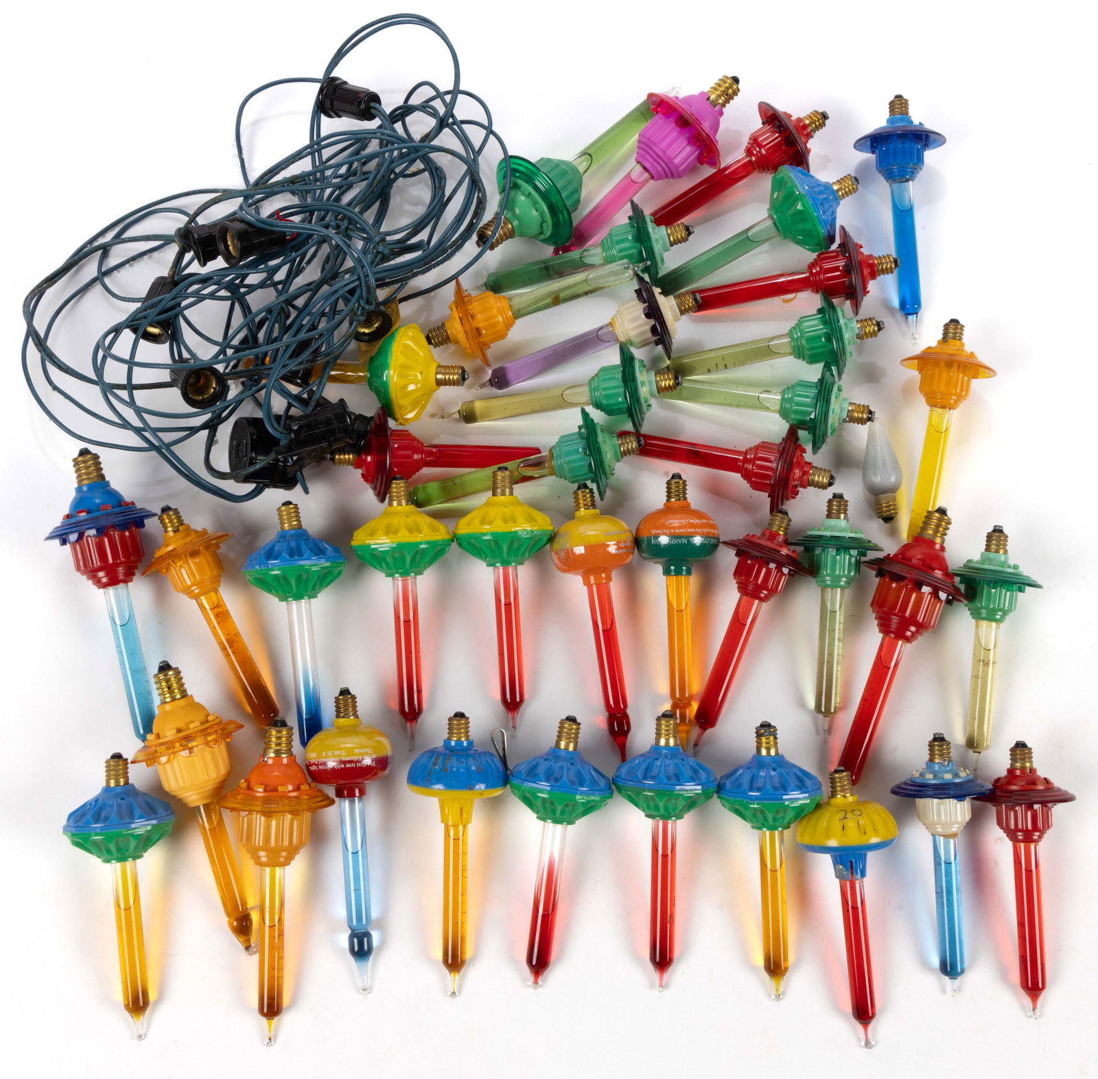 PARAMOUNT AND USALITE BUBBLE CHRISTMAS LIGHTS, LOT OF 39 (1 of 1)
