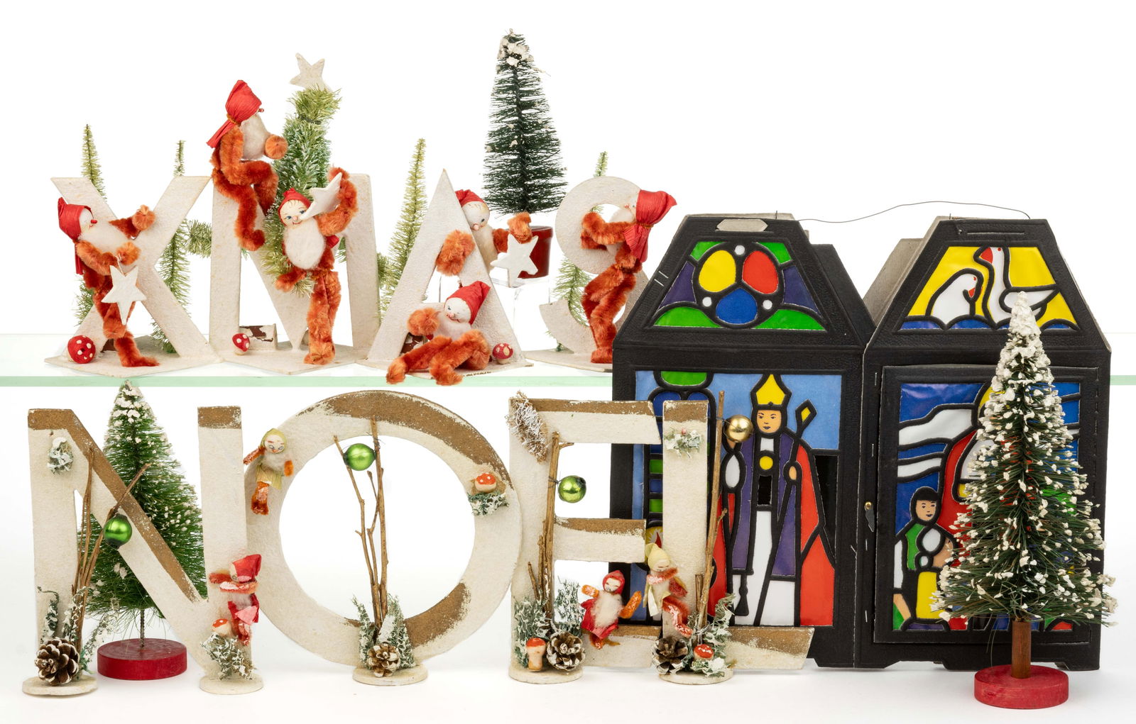 JAPANESE AND OTHER VINTAGE CHRISTMAS ARTICLES, LOT OF 12 (1 of 1)