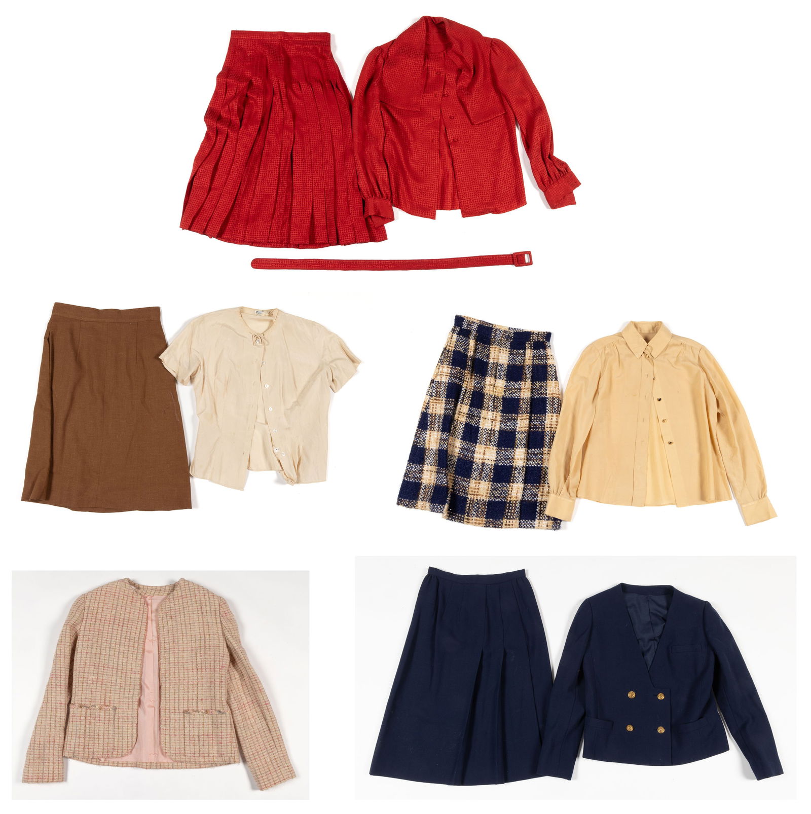 VINTAGE MID-CENTURY LADY'S CLOTHING ENSEMBLES, LOT OF FOUR (1 of 6)