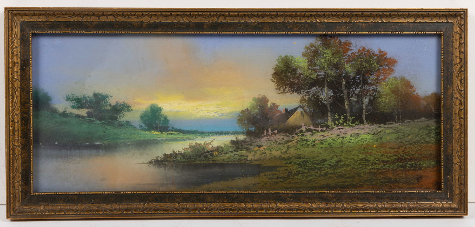 ASSORTED PAINTINGS / PRINTS AND WOOD FRAMES, LOT OF FIVE (1 of 3)