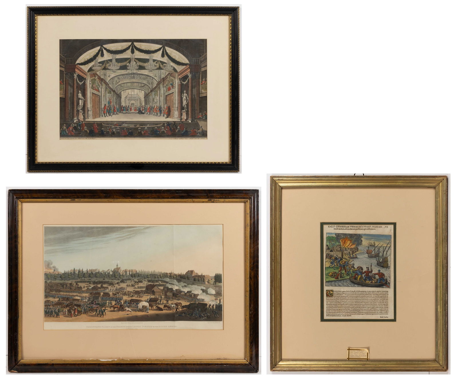 ANTIQUE EUROPEAN ENGRAVINGS, LOT OF THREE (1 of 4)