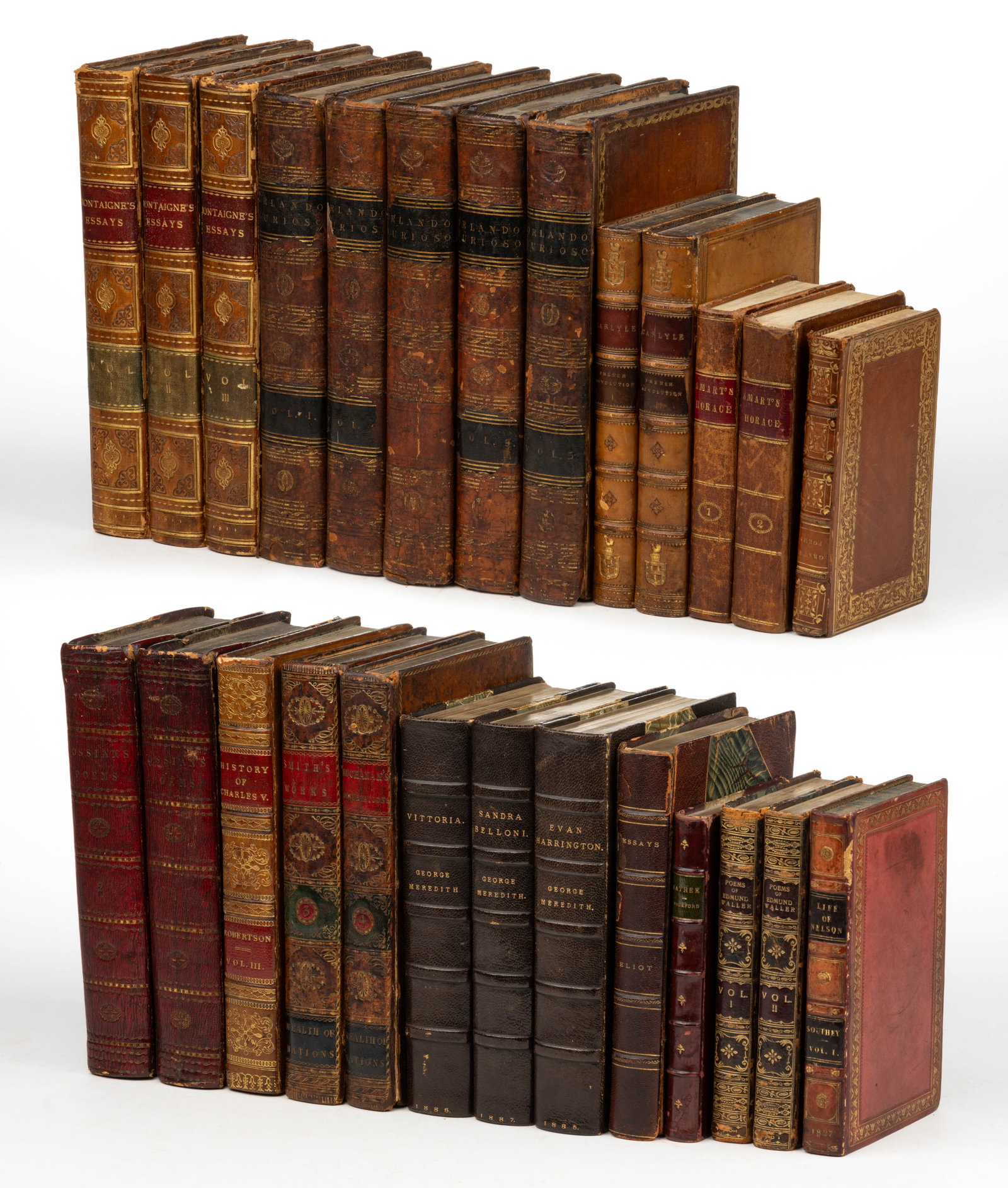ANTIQUARIAN LITERARY AND OTHER FINE BINDINGS, LOT OF 26 (1 of 3)