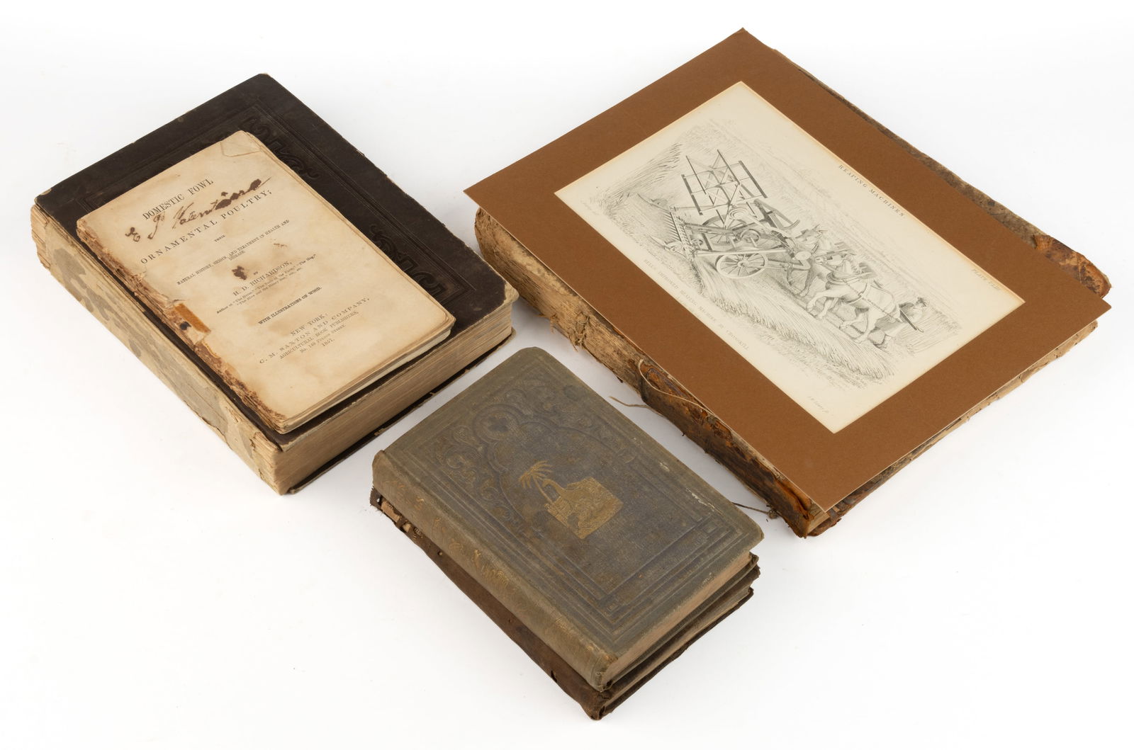 ASSORTED AGRICULTURE AND OTHER ANTIQUARIAN VOLUMES, LOT OF FIVE (1 of 2)