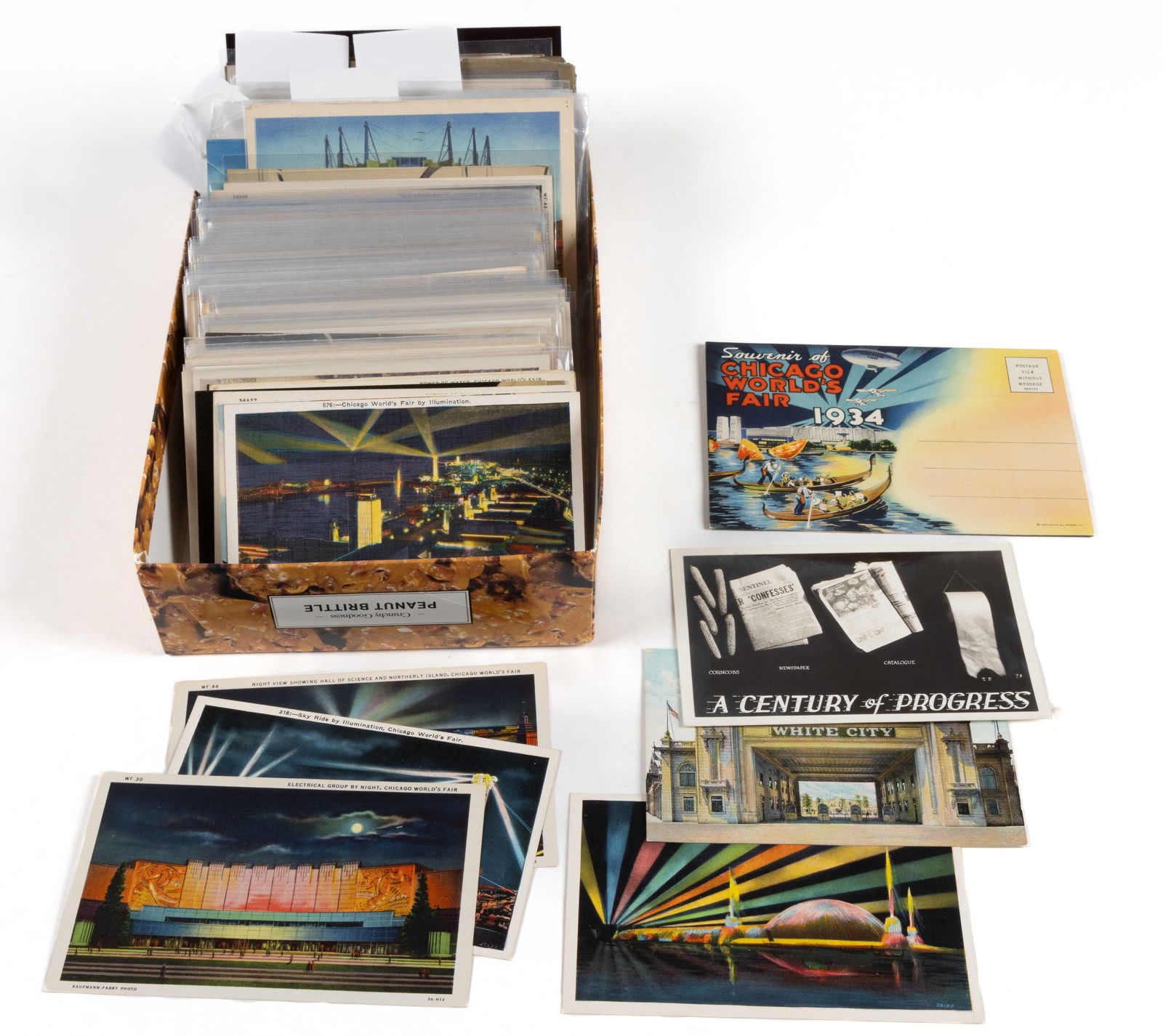 ASSORTED WORLD'S FAIR / EXPOSITION SOUVENIR POST CARDS, LOT OF 275 +/- (1 of 1)