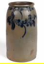 STAMPED "H. SMITH & CO.", ALEXANDRIA, VIRGINIA DECORATED STONEWARE JAR