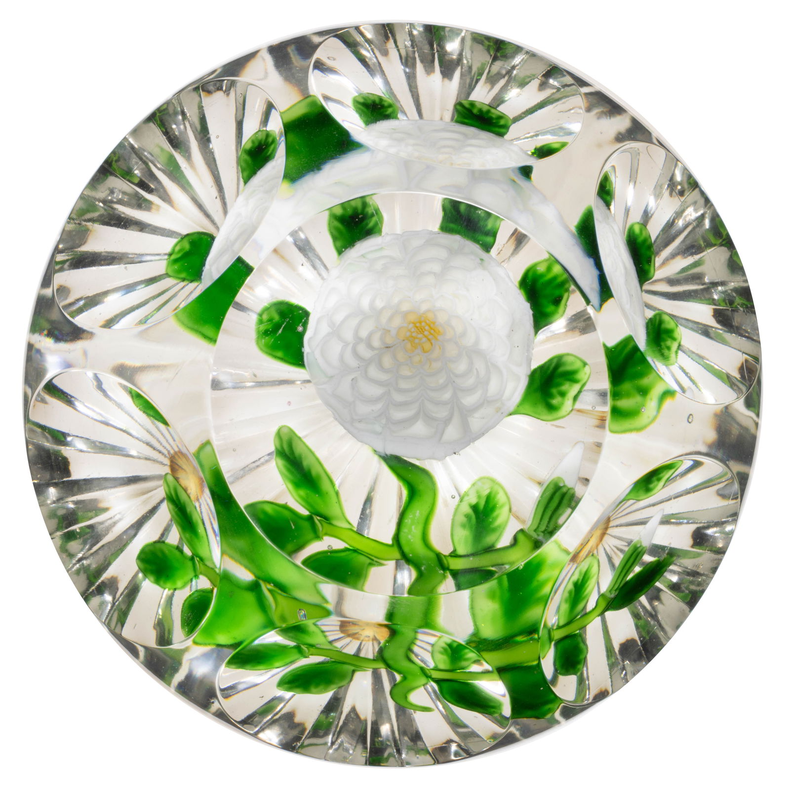 ANTIQUE BACCARAT CAMOMILE LAMPWORK ART GLASS PAPERWEIGHT (1 of 2)