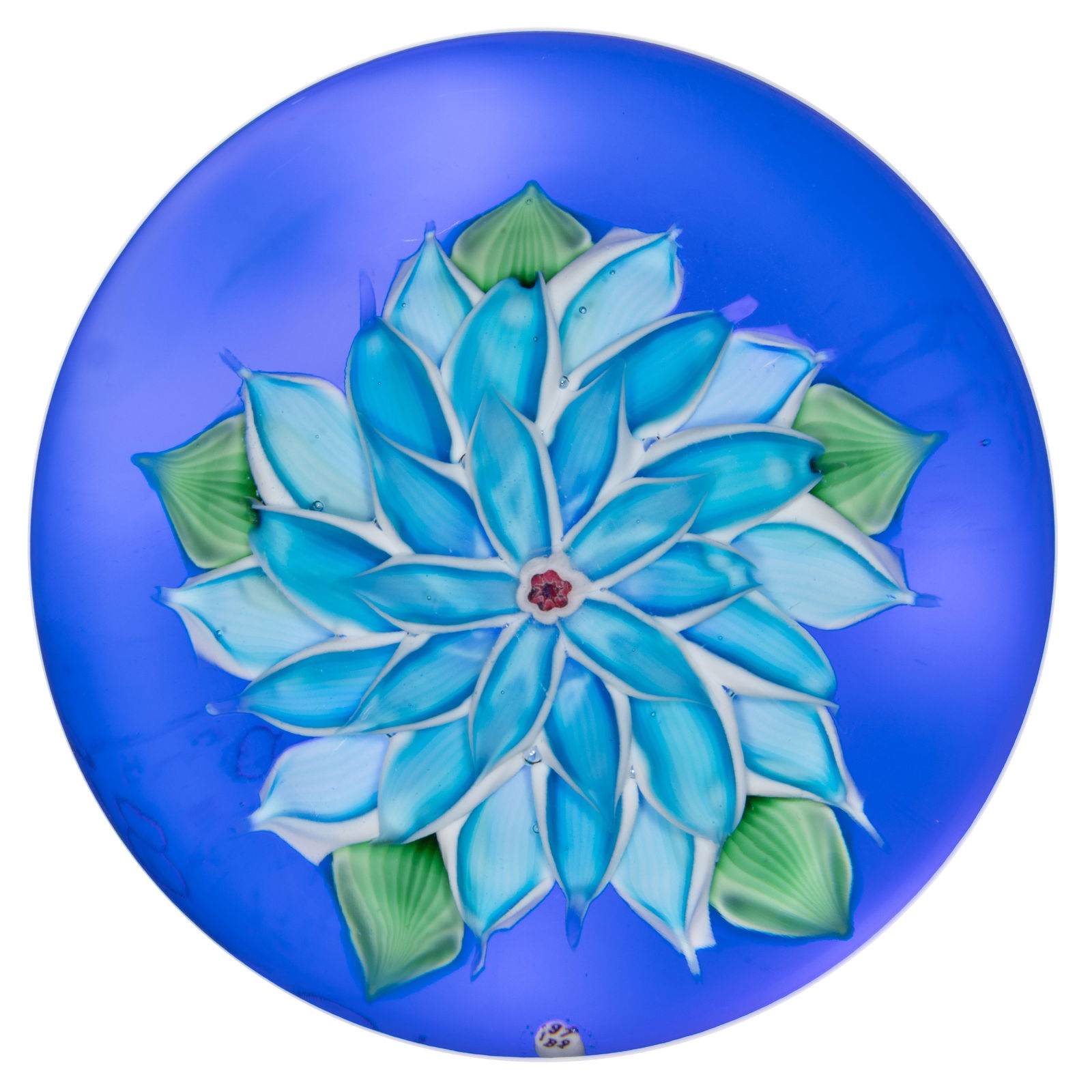 VINTAGE BACCARAT DAHLIA LAMPWORK ART GLASS PAPERWEIGHT (1 of 2)