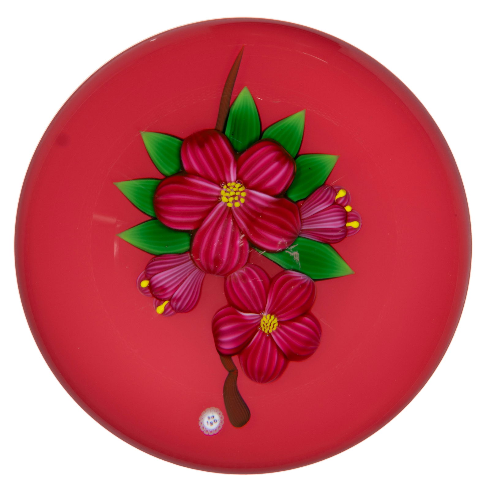 VINTAGE BACCARAT CYDONIA LAMPWORK ART GLASS PAPERWEIGHT (1 of 2)