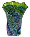 JAMES NOWAK (AMERICAN, B. 1956) MILLEFIORI AND TWIST STUDIO ART GLASS VASE
