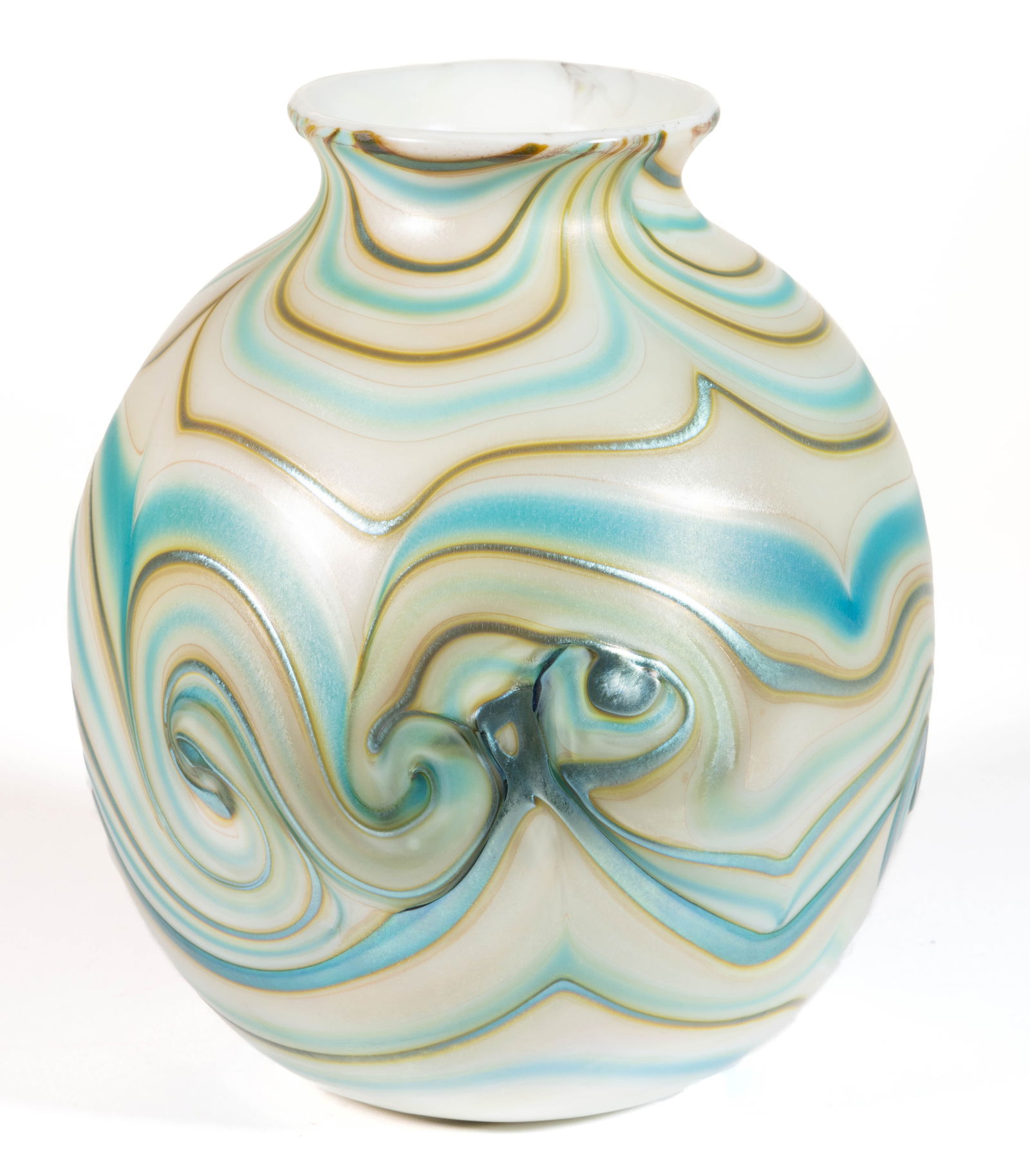 CHARLES LOTTON (AMERICAN, 1935-2021) KING TUT STUDIO ART GLASS VASE (1 of 5)