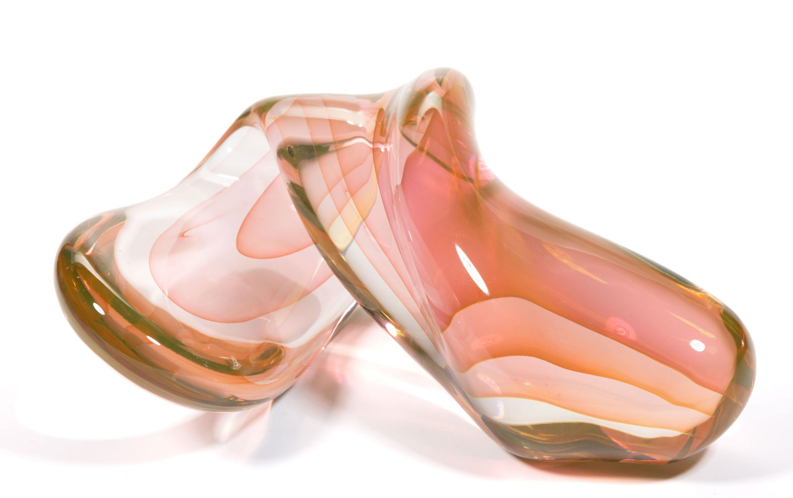 JOHN LOTTON (AMERICAN, B. 1964) ABSTRACT STUDIO ART GLASS SCULPTURE (1 of 5)