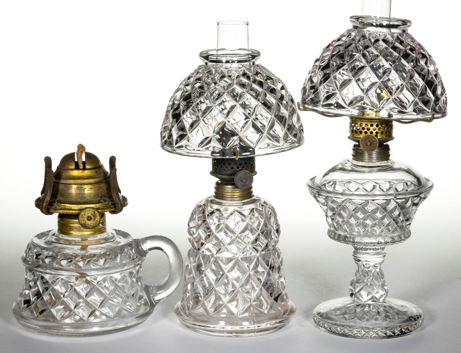 ASSORTED WESTMORELAND PATTERNED LAMPS, LOT OF THREE (1 of 1)