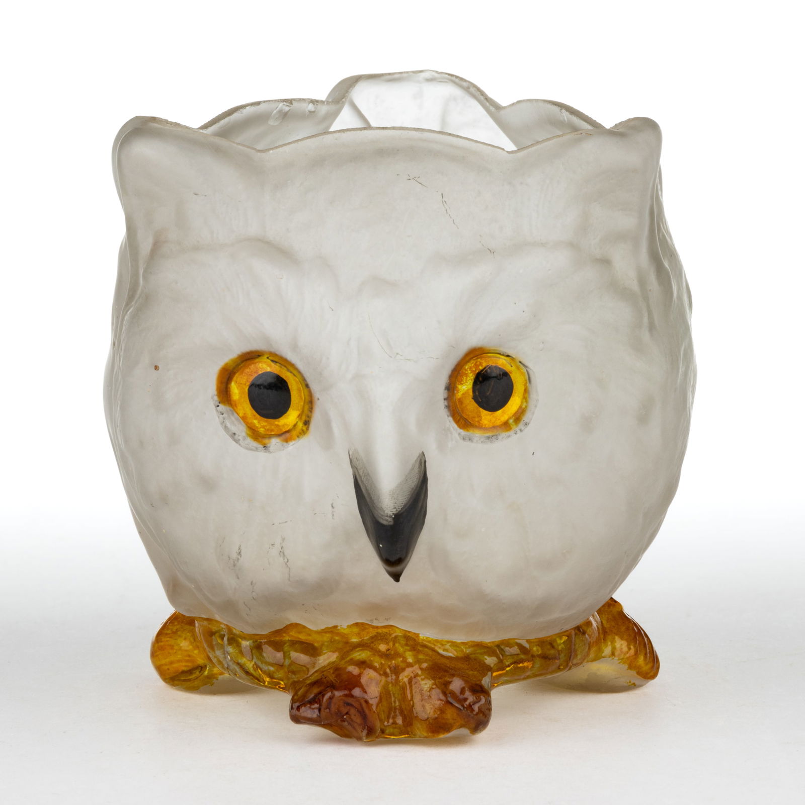 FROSTED GLASS THREE-ANIMAL FACE NURSERY / FAIRY LAMP (1 of 2)