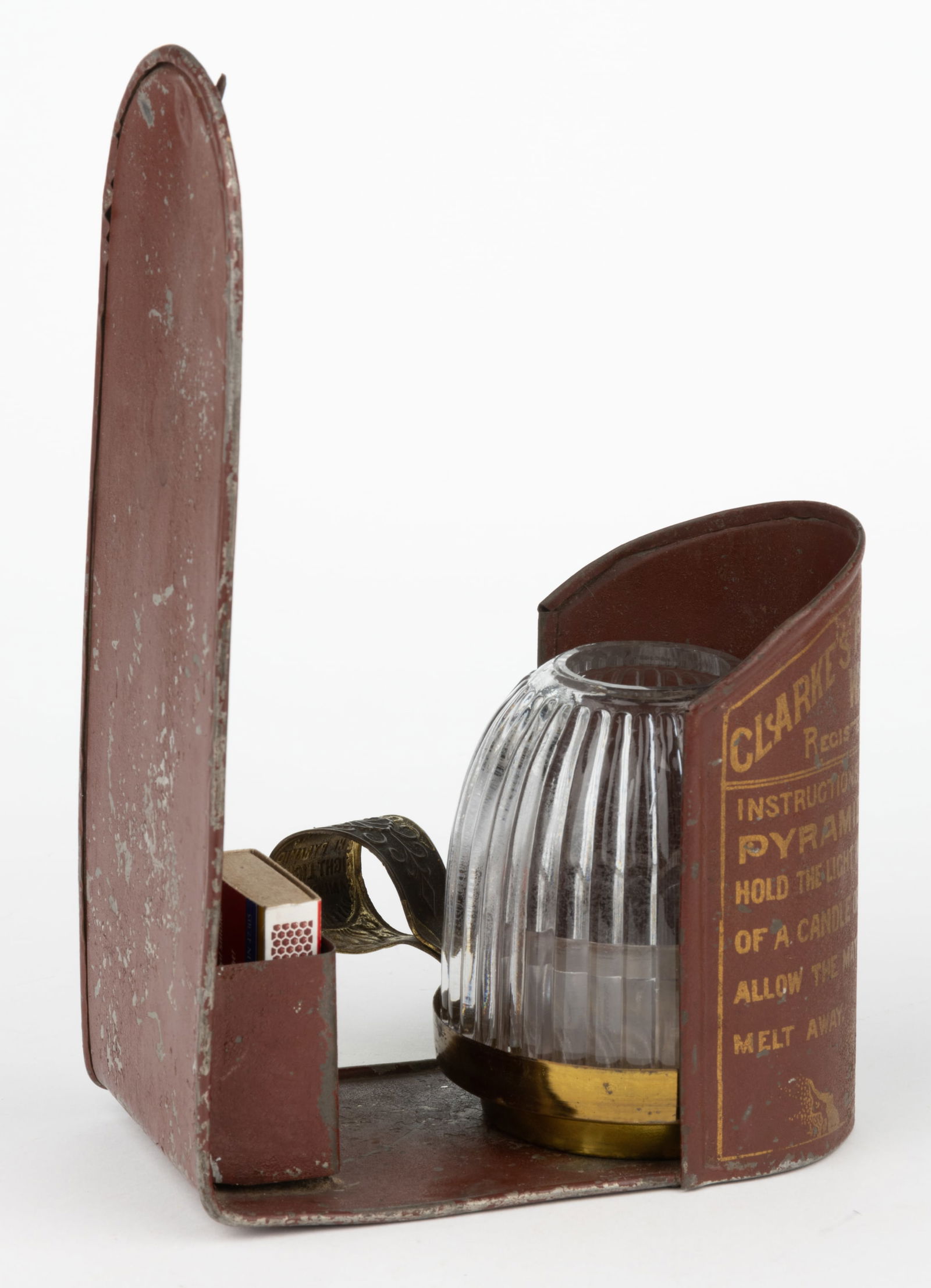 SHEET-IRON CLARKE'S PYRAMID NIGHT FAIRY LAMP AND WATCH HOLDER (1 of 2)