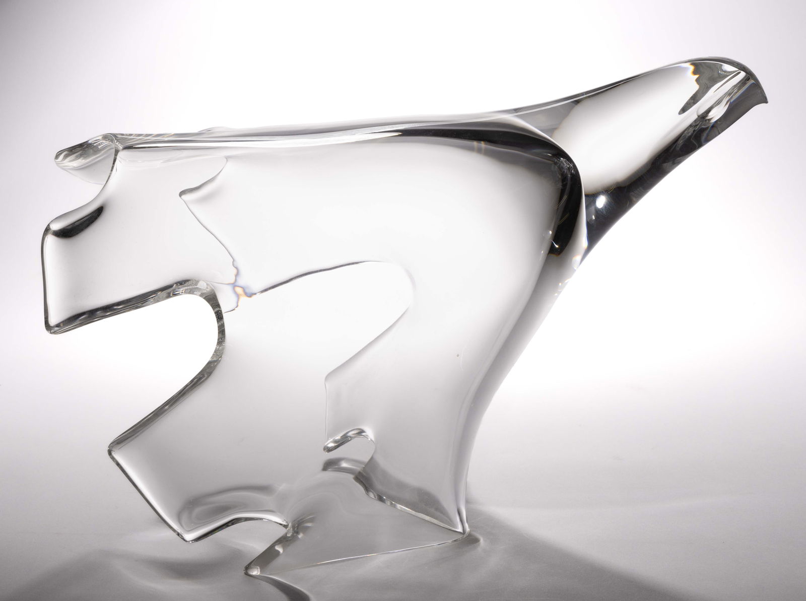 STEUBEN FLYING EAGLE CRYSTAL ART GLASS SCULPTURE (1 of 5)