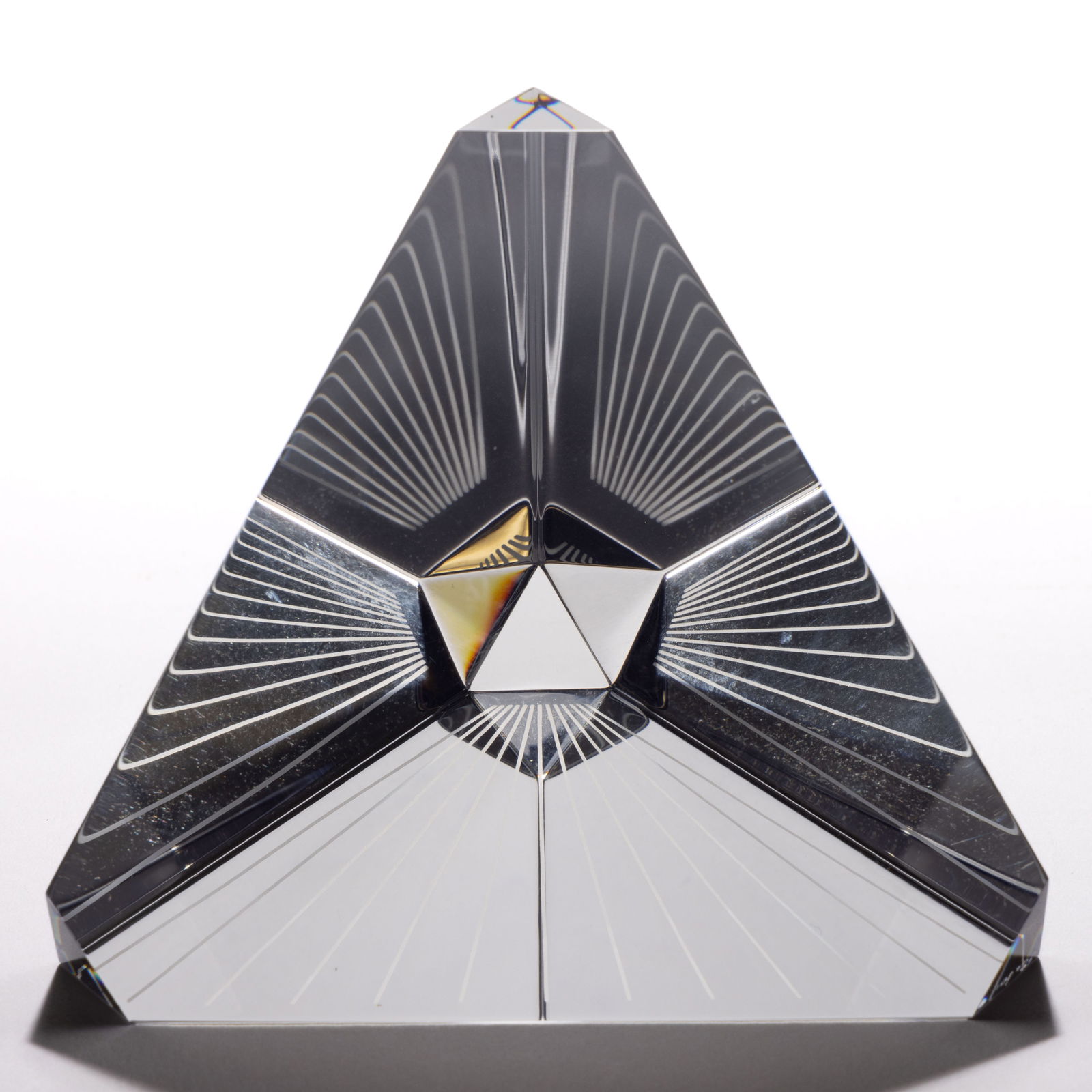 STEUBEN TETRON CUT CRYSTAL ART GLASS SCULPTURE (1 of 3)