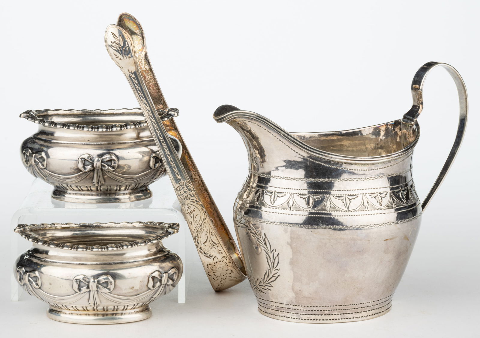 ENGLISH GEORGIAN AND VICTORIAN STERLING SILVER ARTICLES, LOT OF FOUR (1 of 1)