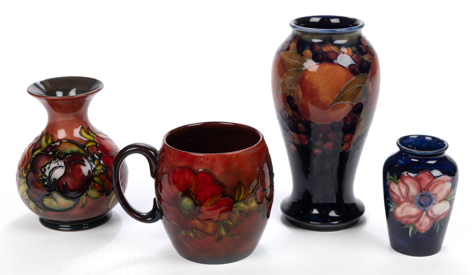 ENGLISH MOORCROFT ART POTTERY ARTICLES, LOT OF FOUR (1 of 5)
