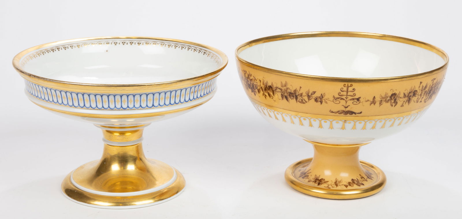 FRENCH PORCELAIN COMPOTES, LOT OF TWO (1 of 4)