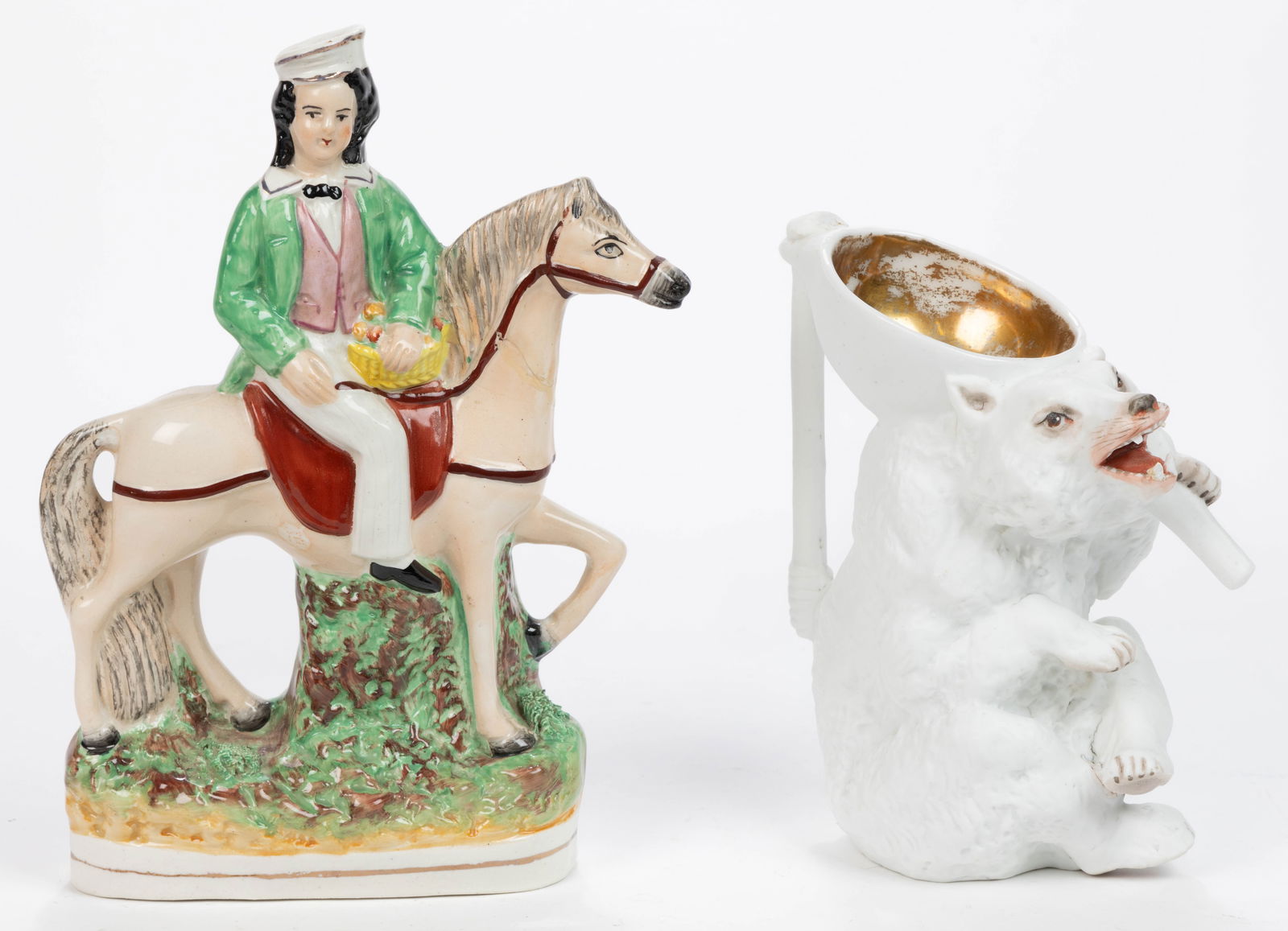 FRENCH JEAN GILLE PORCELAIN FIGURAL BEAR CREAMER / MILK JUG (1 of 5)