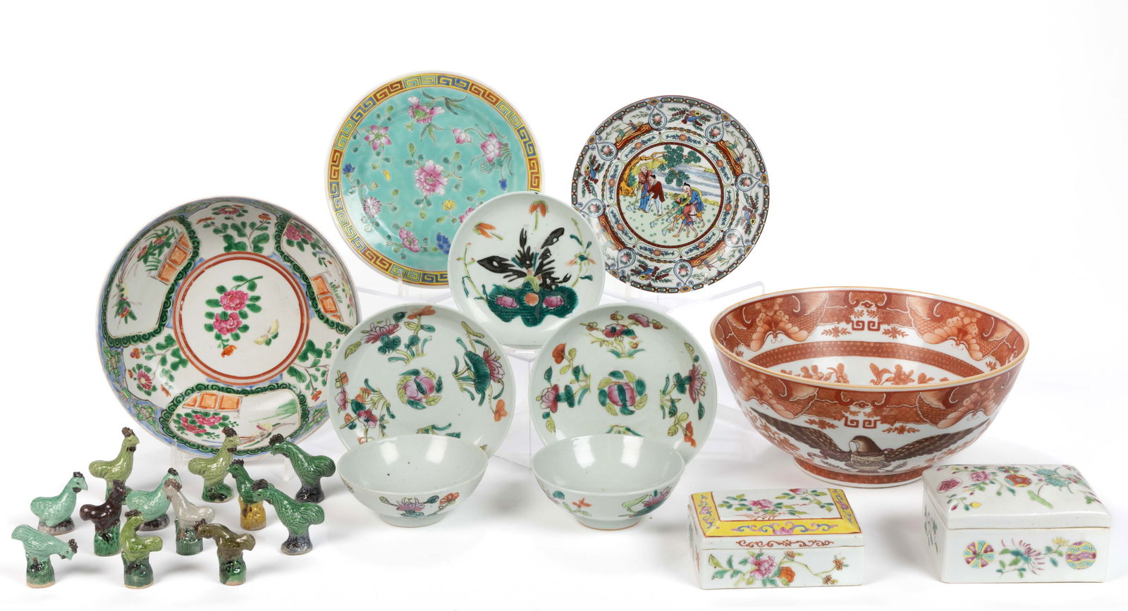 CHINESE EXPORT PORCELAIN ARTICLES, LOT OF 23 (1 of 7)