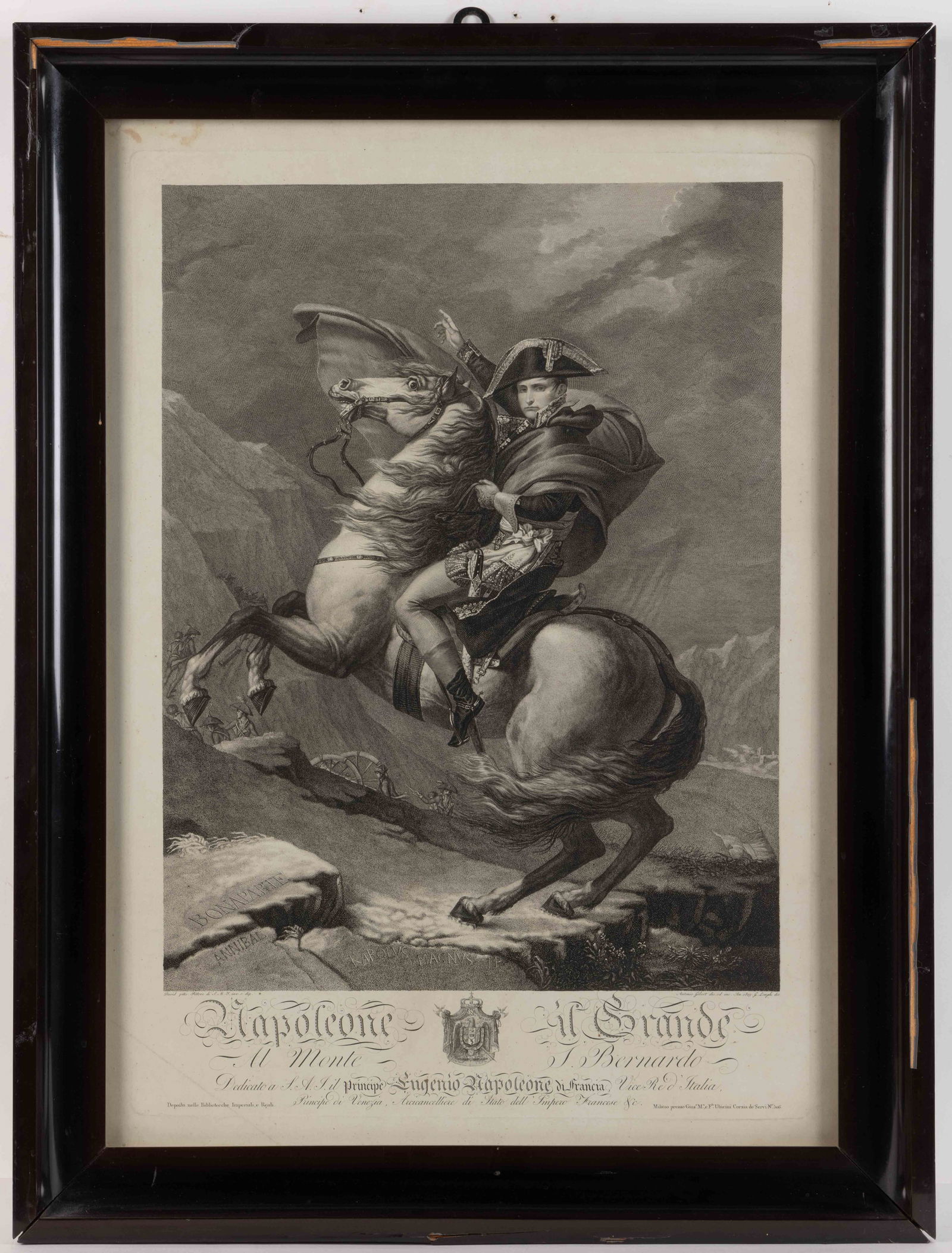 AFTER JACQUES-LOUIS DAVID (FRENCH, 1748-1825) NAPOLEON ENGRAVING (1 of 4)