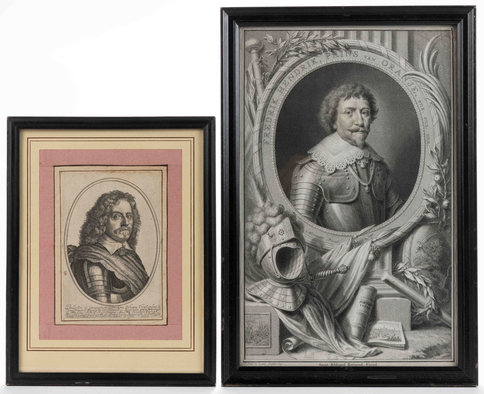CONTINENTAL HISTORICAL PORTRAIT ENGRAVINGS, LOT OF TWO (1 of 3)
