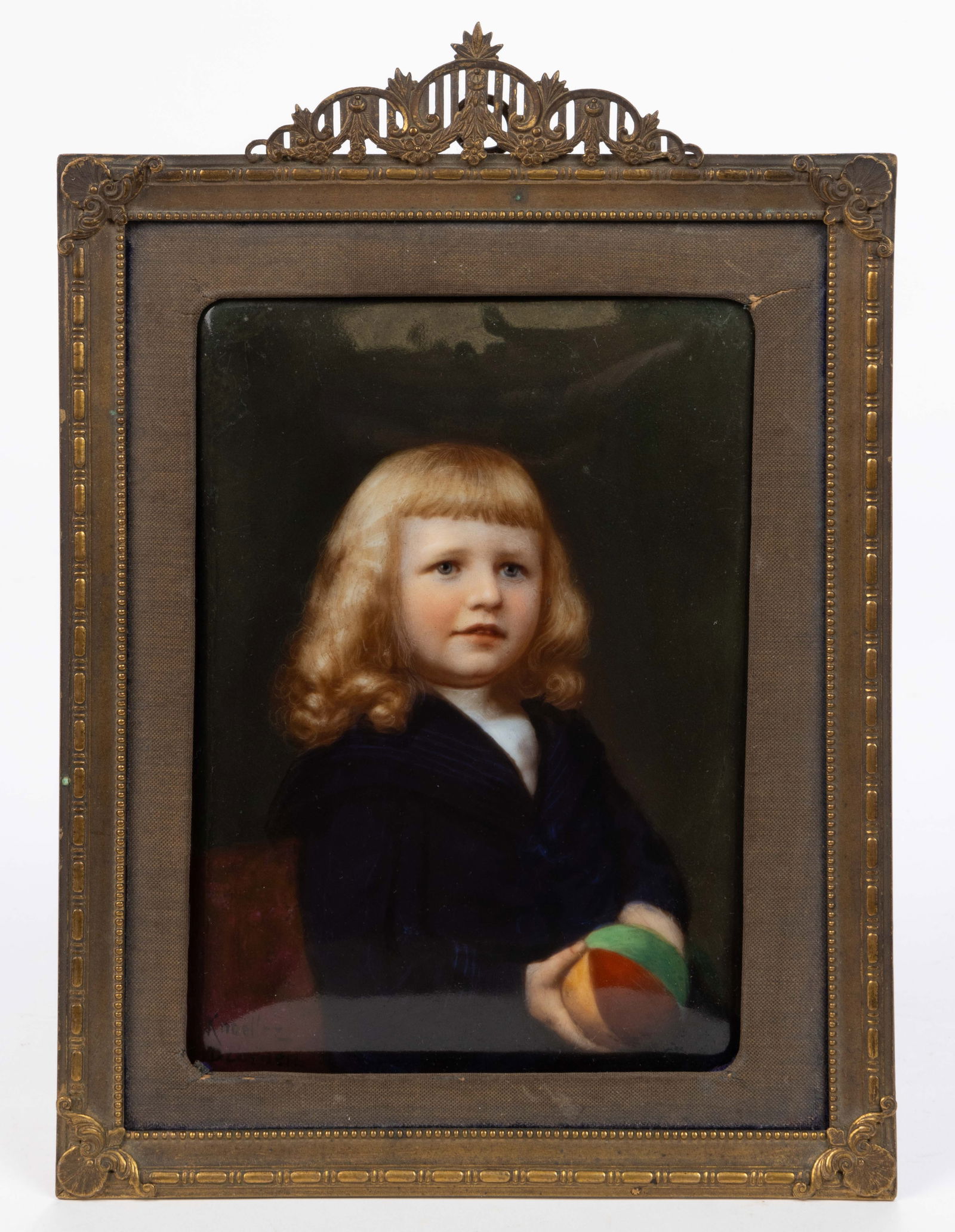 GERMAN PORCELAIN PORTRAIT PLAQUE (1 of 2)