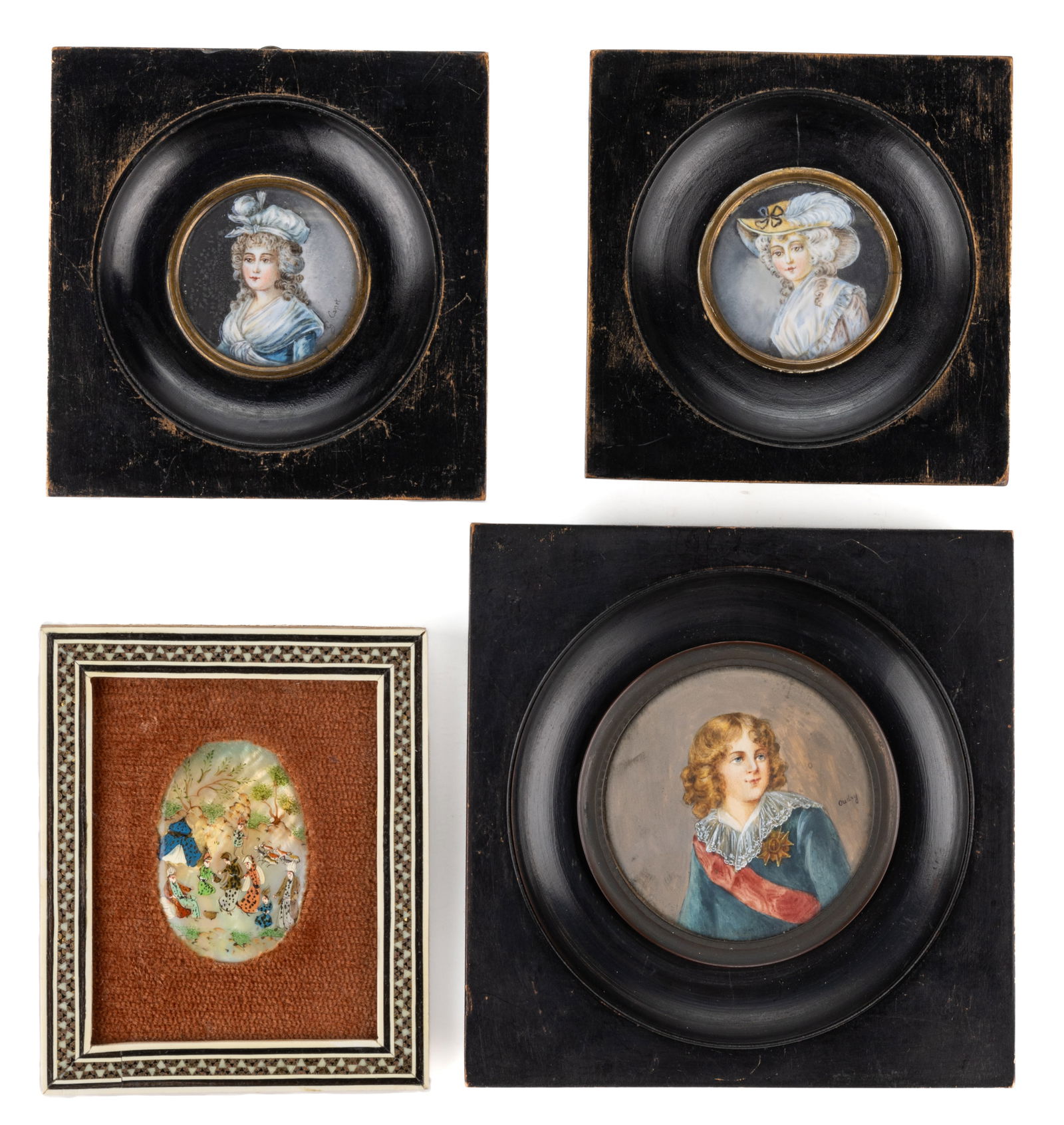 CONTINENTAL SCHOOL (19TH/20TH CENTURY) MINIATURE PORTRAITS, LOT OF THREE (1 of 2)