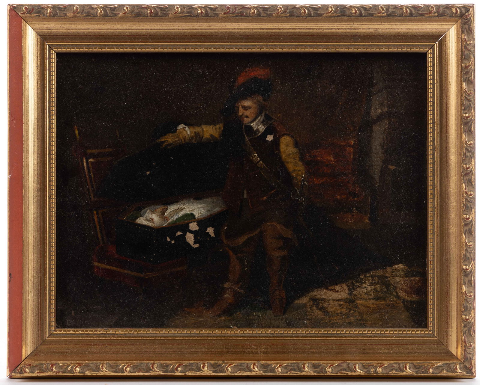 AFTER PAUL DELAROCHE (FRENCH, 1797-1856) CROMWELL WITH THE COFFIN OF CHARLES I (1 of 2)